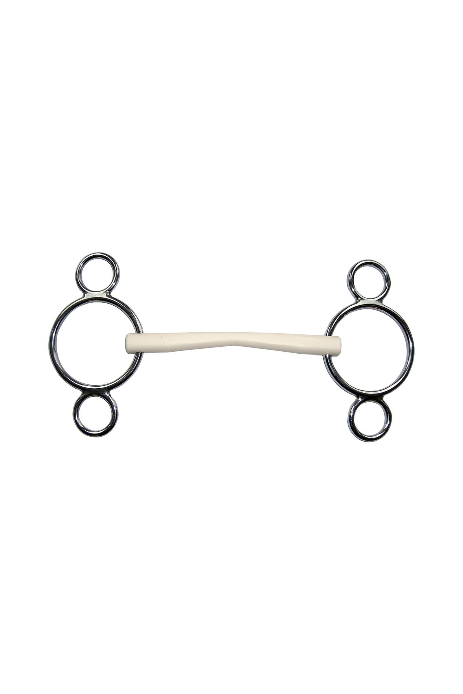 Sprenger Duo 3-Ring Vienna Jumping Bit, Mullen Mouth 16mm, Plastic Horse Bits