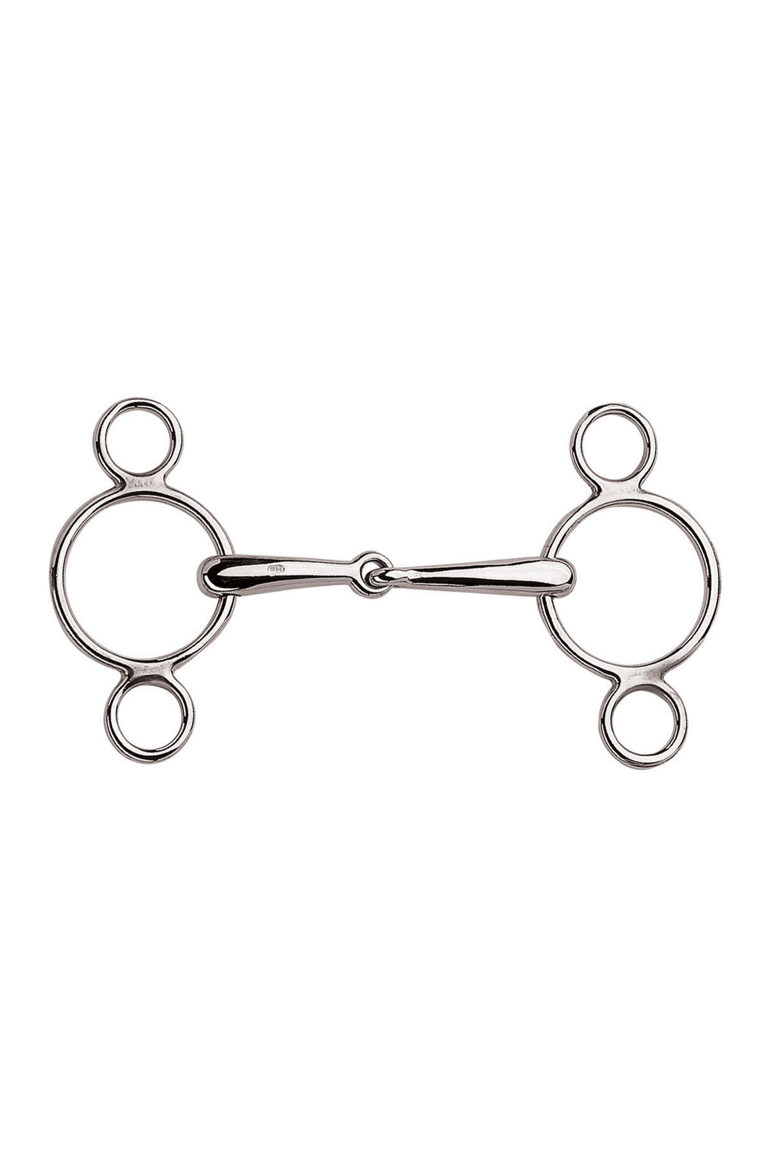 Sprenger Wędzidło 3 pierścieniowe skokowe Vienna, pojedynczo łamane, 18 mm, stal nierdzewna Wędzidła