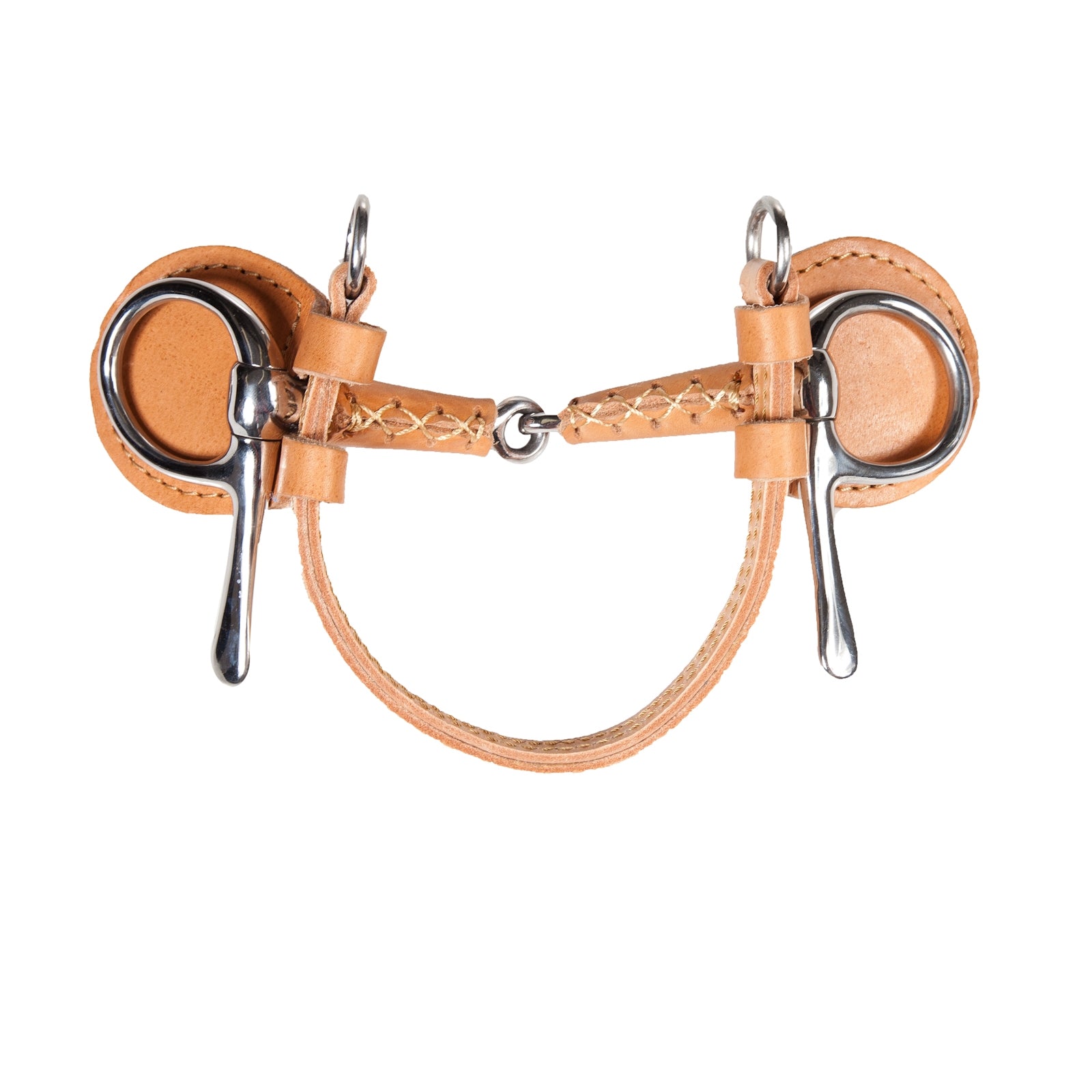 Finntack Wędzidło Frisco June Snaffle pokryte skórą Sprzęt wyścigowy
