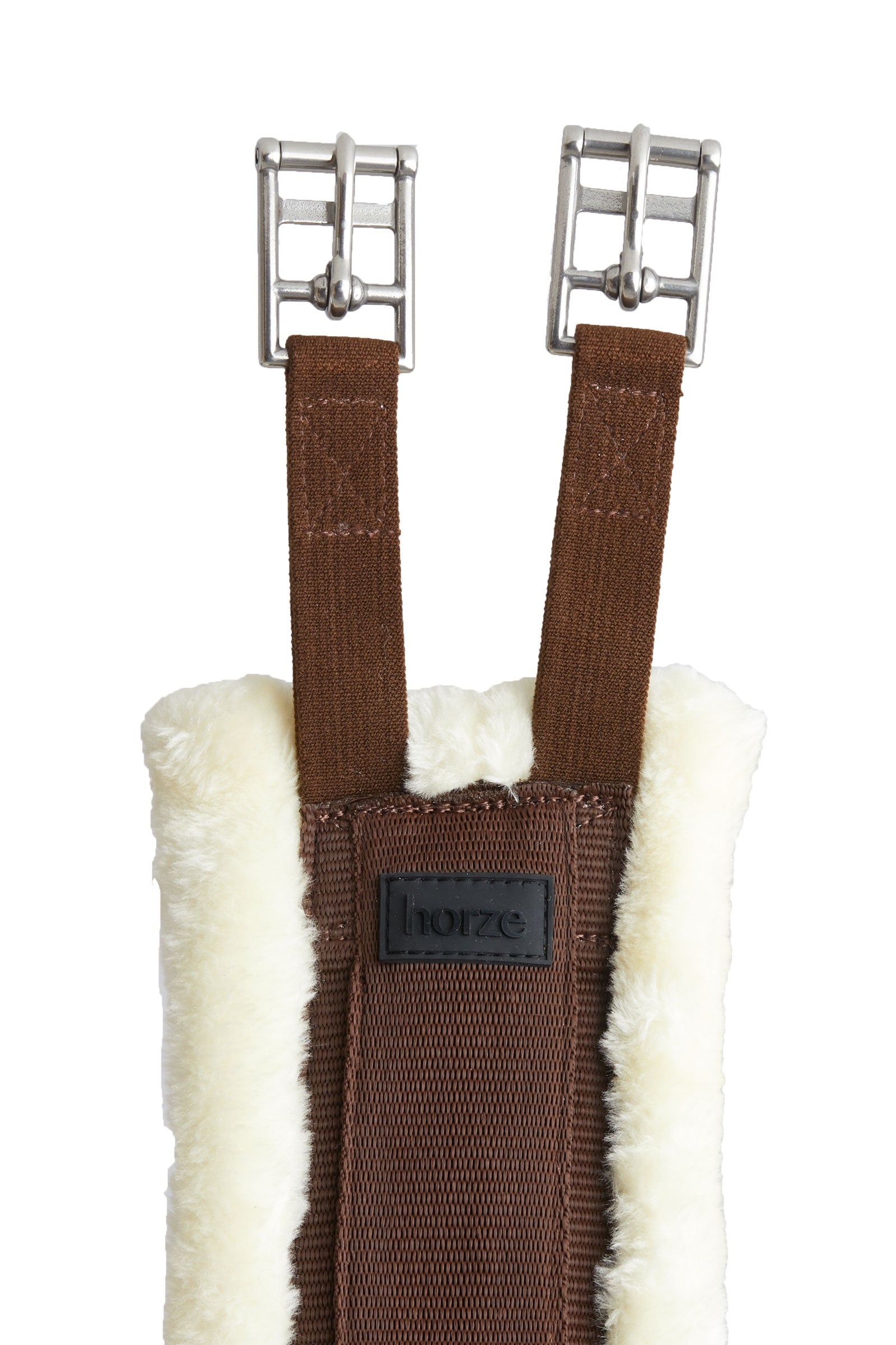 Horze Kyiv Neoprene Long Girth with Fixed Faux Fur Saddles, Girths & Stirrups