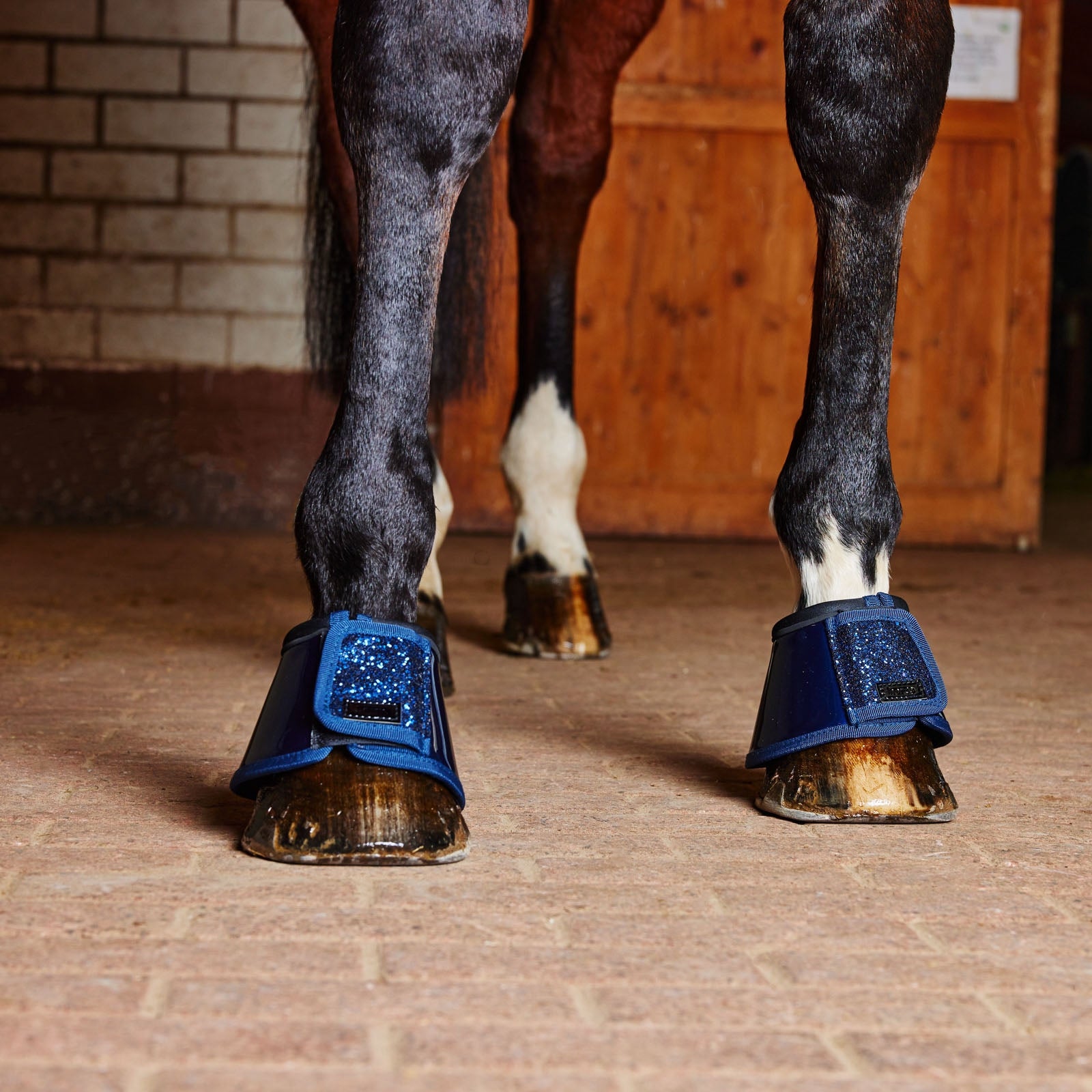 Horze Bell Boots with Glitter Leg Protection & Hoof Protection for Horses
