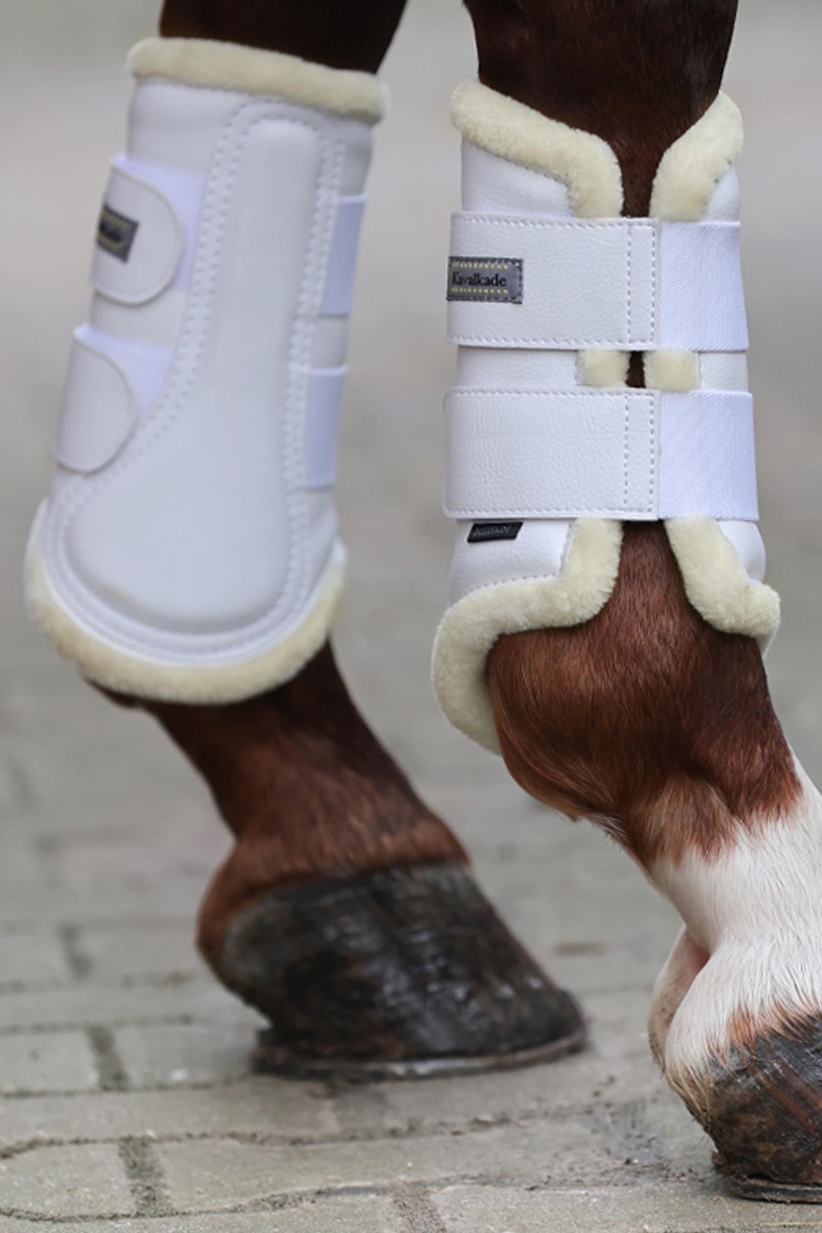 Kavalkade Anatomic Synthetic Leather Boots With Faux Fur Leg Protection & Hoof Protection for Horses