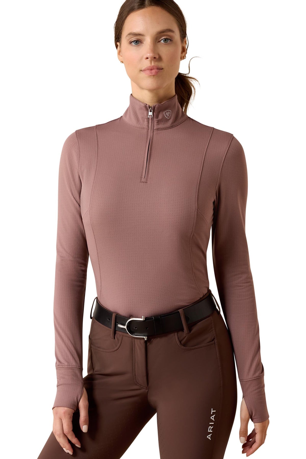 Ariat Damski baselayer Gridwork 2.0 z zamkiem 1/4 Odzież jeździecka damska