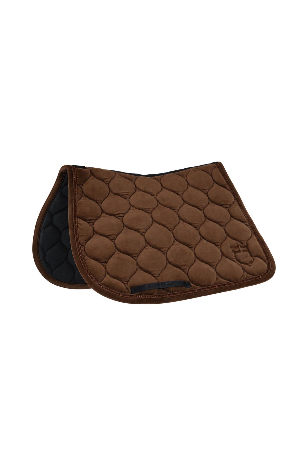 Equestro Velvet Jumping Saddle Pad With Rhinestones Saddle Pads