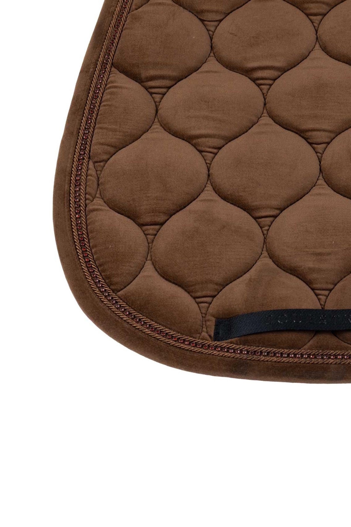 Equestro Velvet Jumping Saddle Pad With Rhinestones Saddle Pads