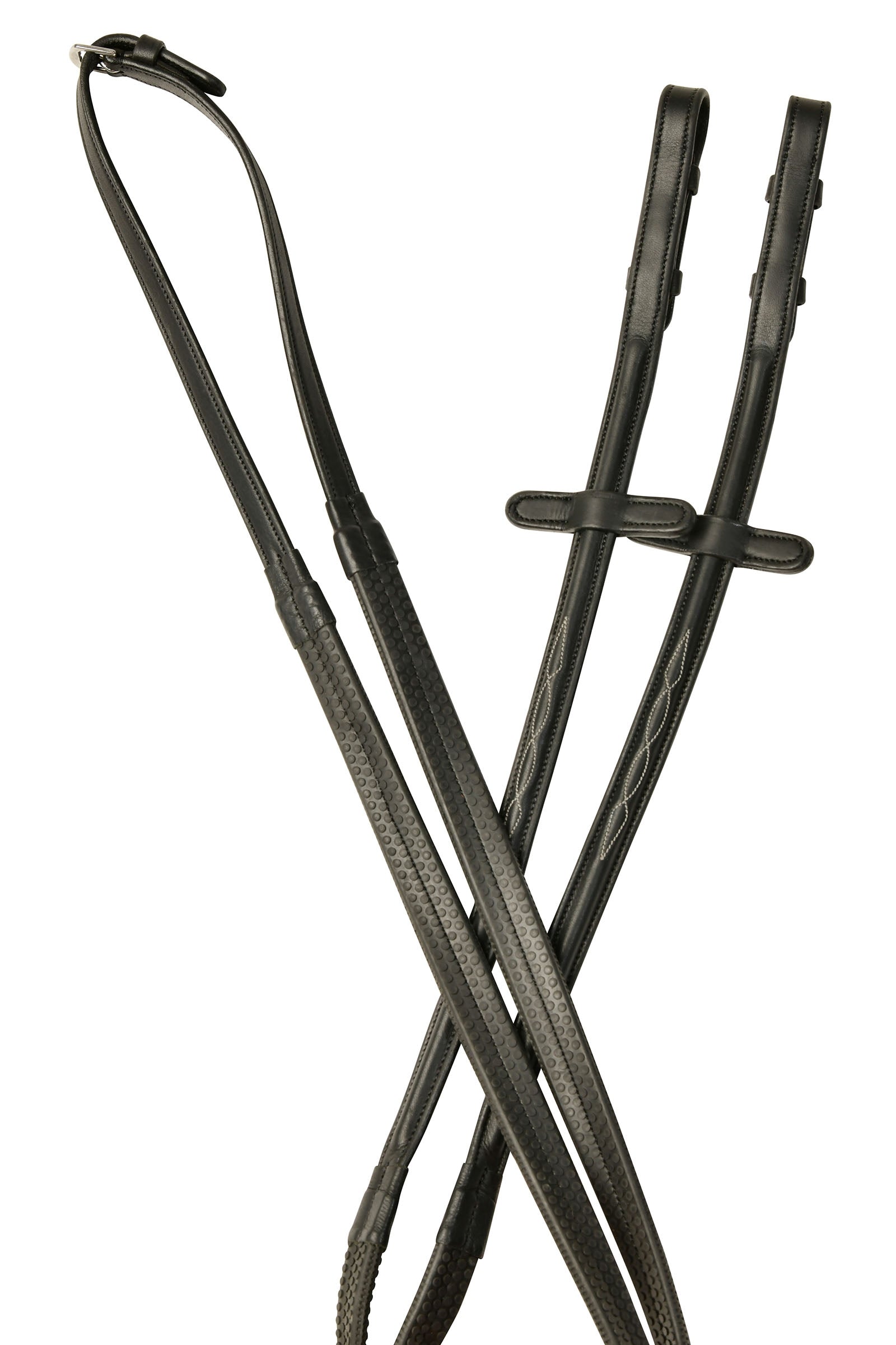 Collegiate Comfitec Opulux Fancy gumowe wodze z wypukłym wykończeniem Ogłowia i wodze