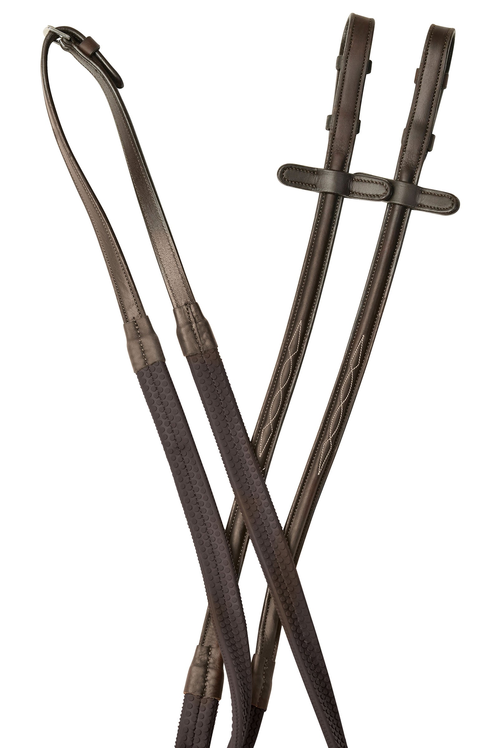 Collegiate Comfitec Opulux Fancy gumowe wodze z wypukłym wykończeniem Ogłowia i wodze