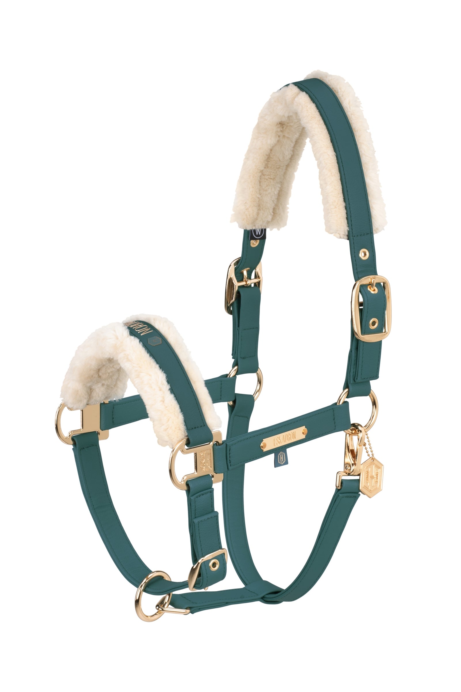 Eskadron Heritage AW24 Faux Leather Double Pin Headcollar with Faux Fur Halters & Leads