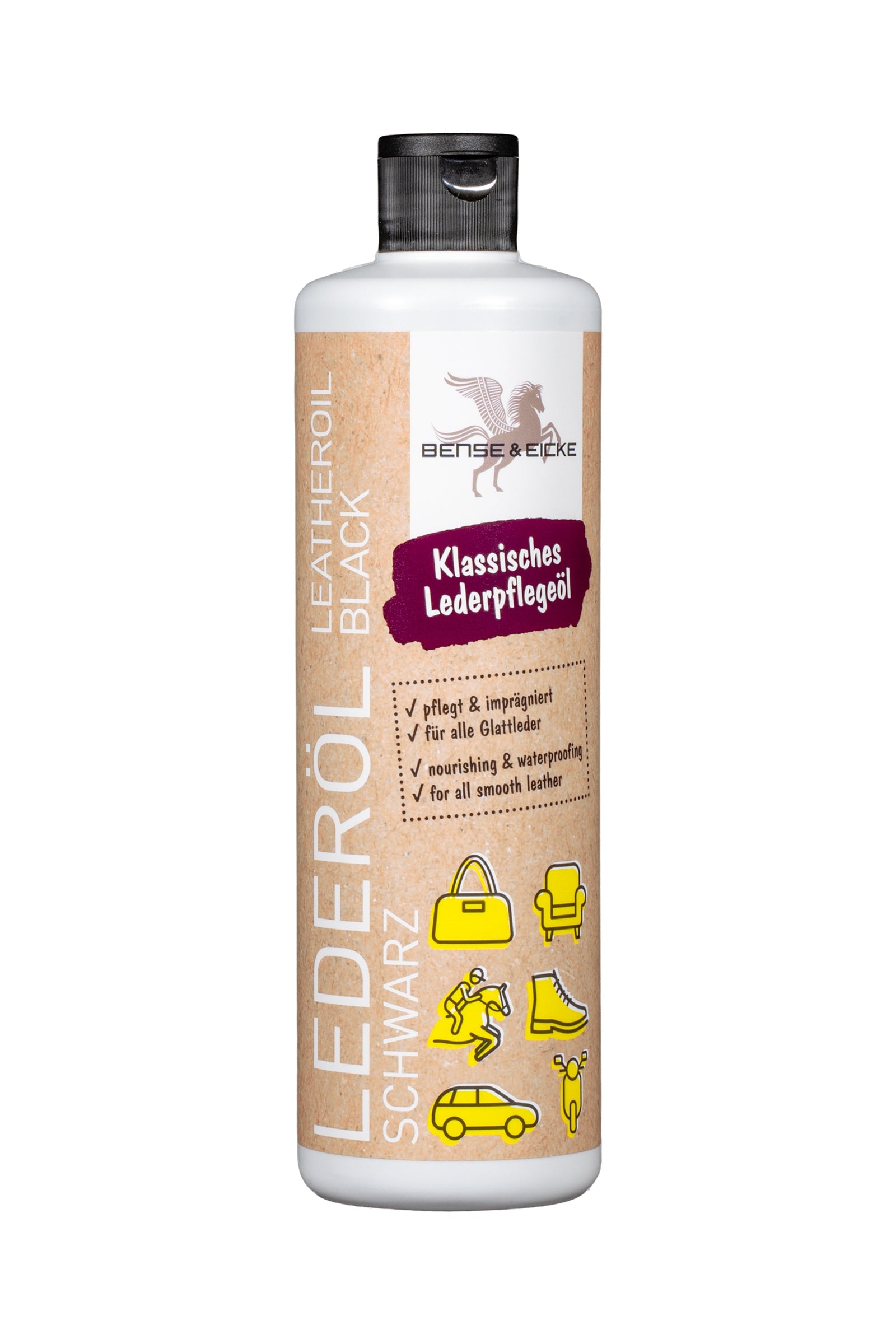 Bense & Eicke Czarny olej do skóry, 500 ml Zdrowie