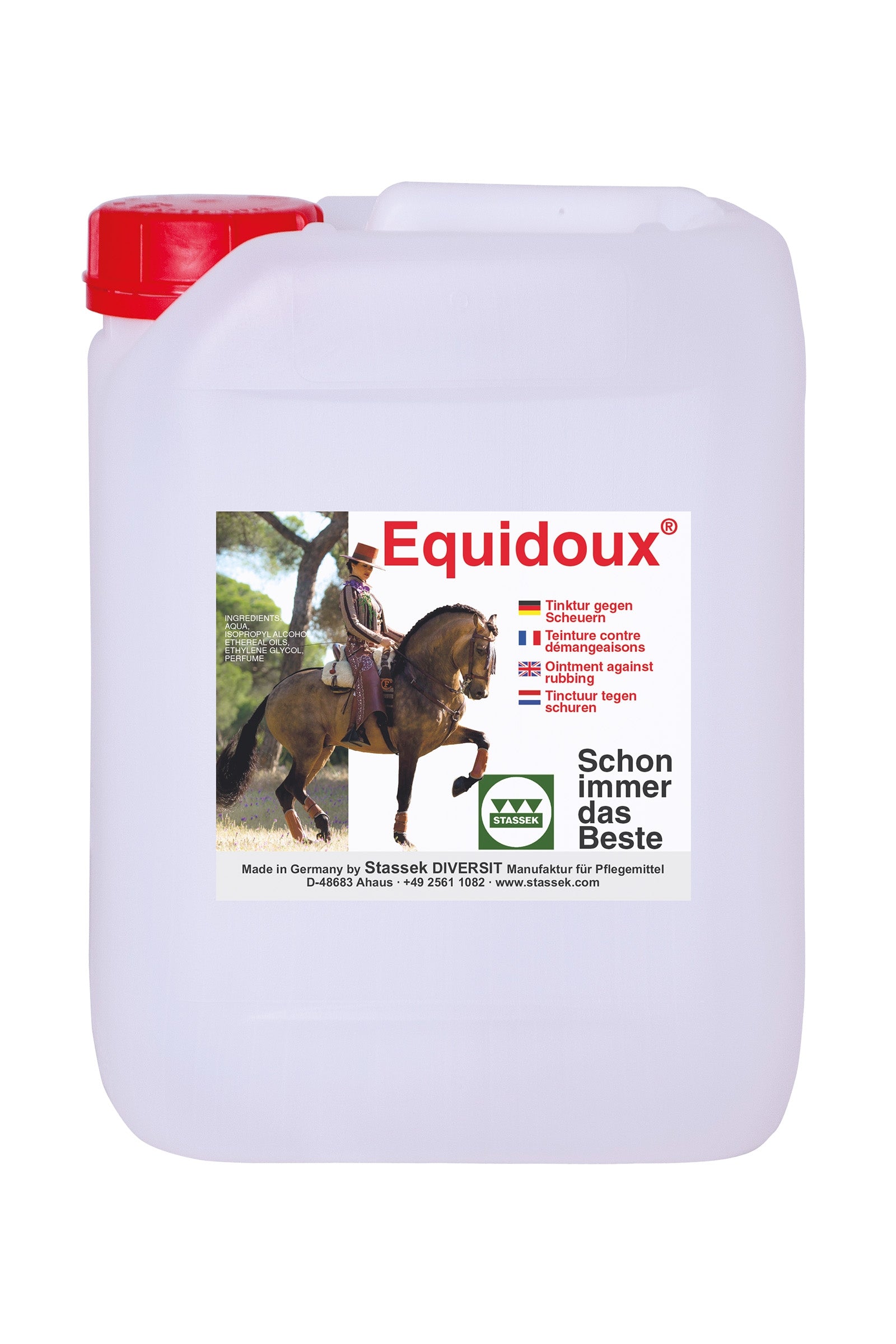 Stassek Equidoux Płyn Przeciw Otarciom Ogonów, 5 litrów Zdrowie