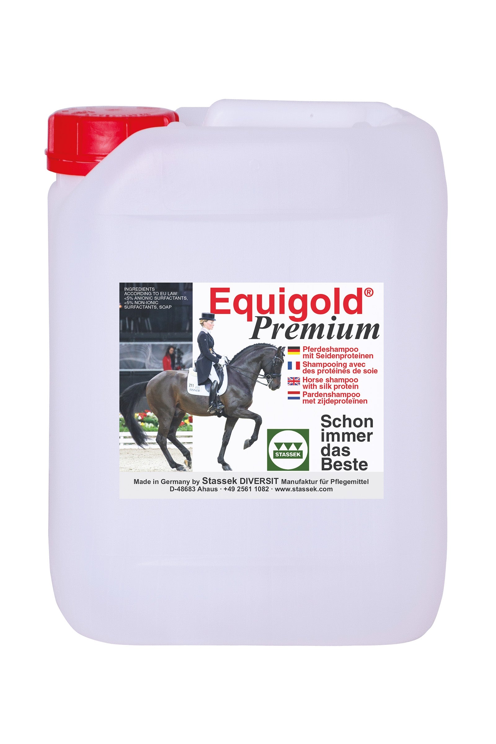 Stassek Szampon dla koni Equigold Premium, 5 litrów Zdrowie
