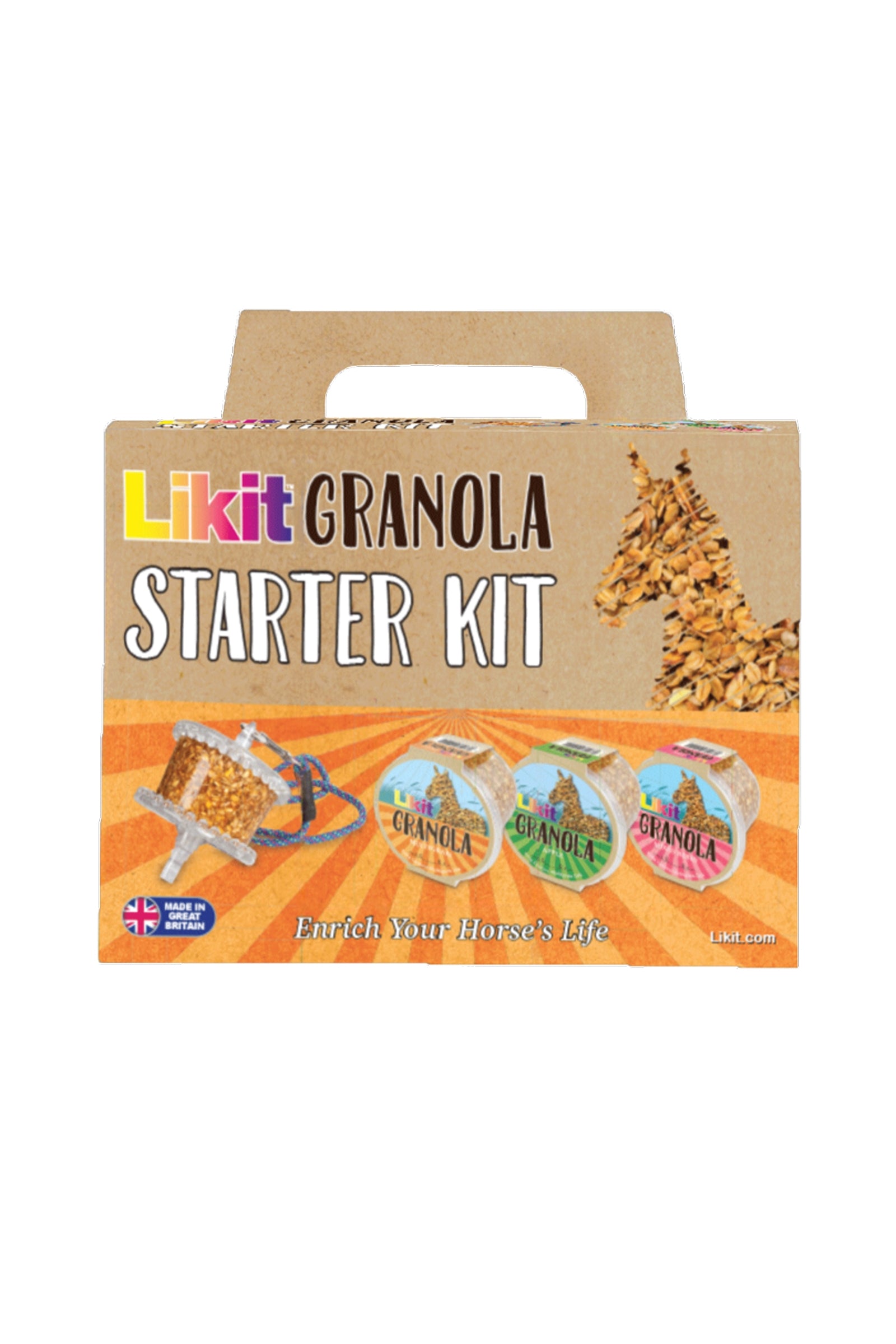 Likit Granola Starter Kit (Holder + 3 Flavours) Horse Feed & Nutrition