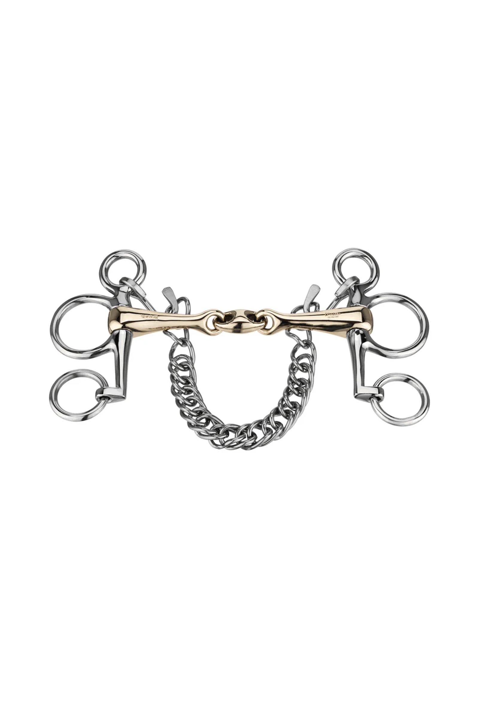 Sprenger KK Ultra Pelham Bit, Double Jt. 16mm, 4.5cm Cheeks, Sensogan Horse Bits