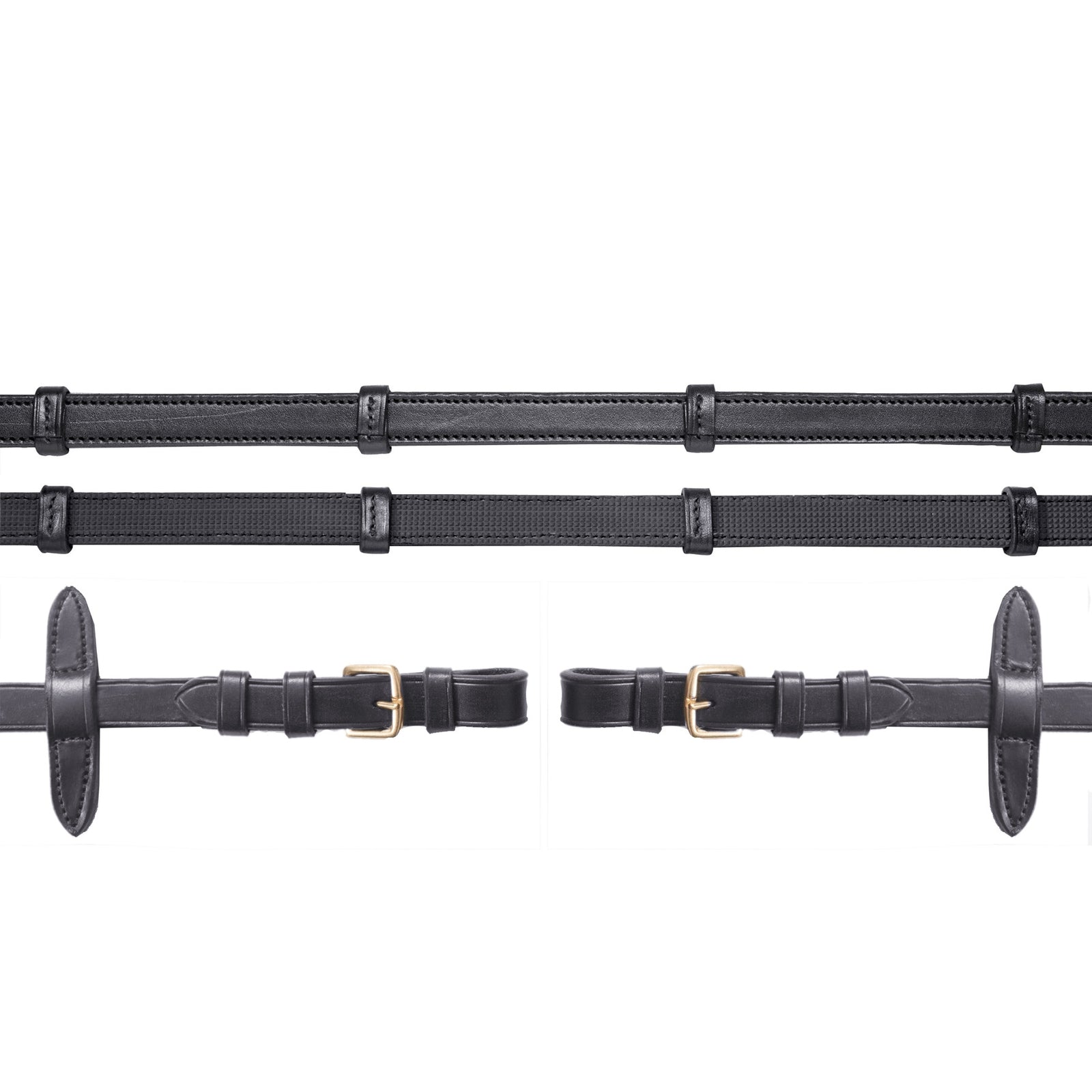 Schockemöhle Sports Wodze gumowane , ze sprzączką Ogłowia i wodze