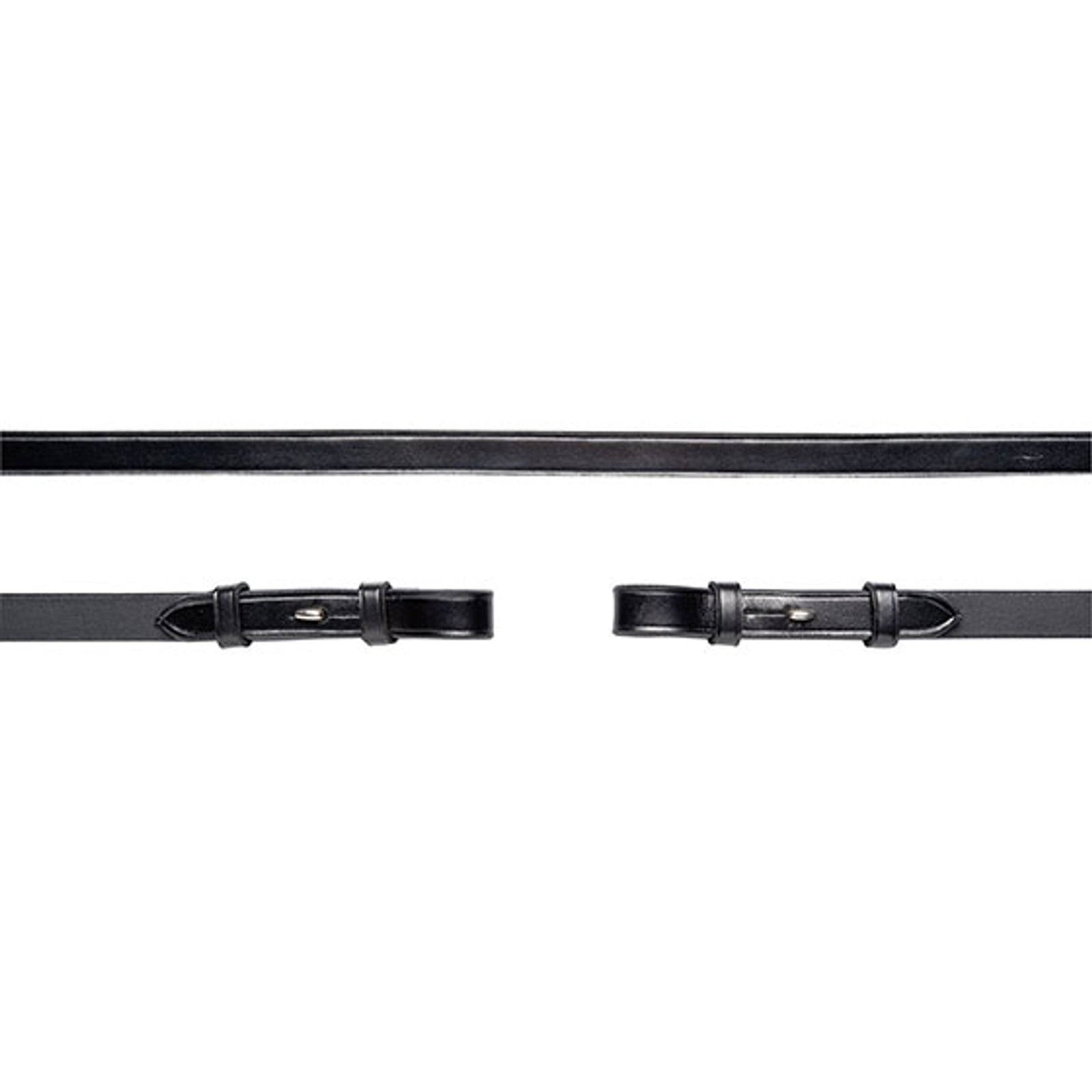 Schockemöhle Sports Wodze skórzane , zapinane na haczyki, 16 mm, brak stoperów, brak stoperów do wytoku Ogłowia i wodze