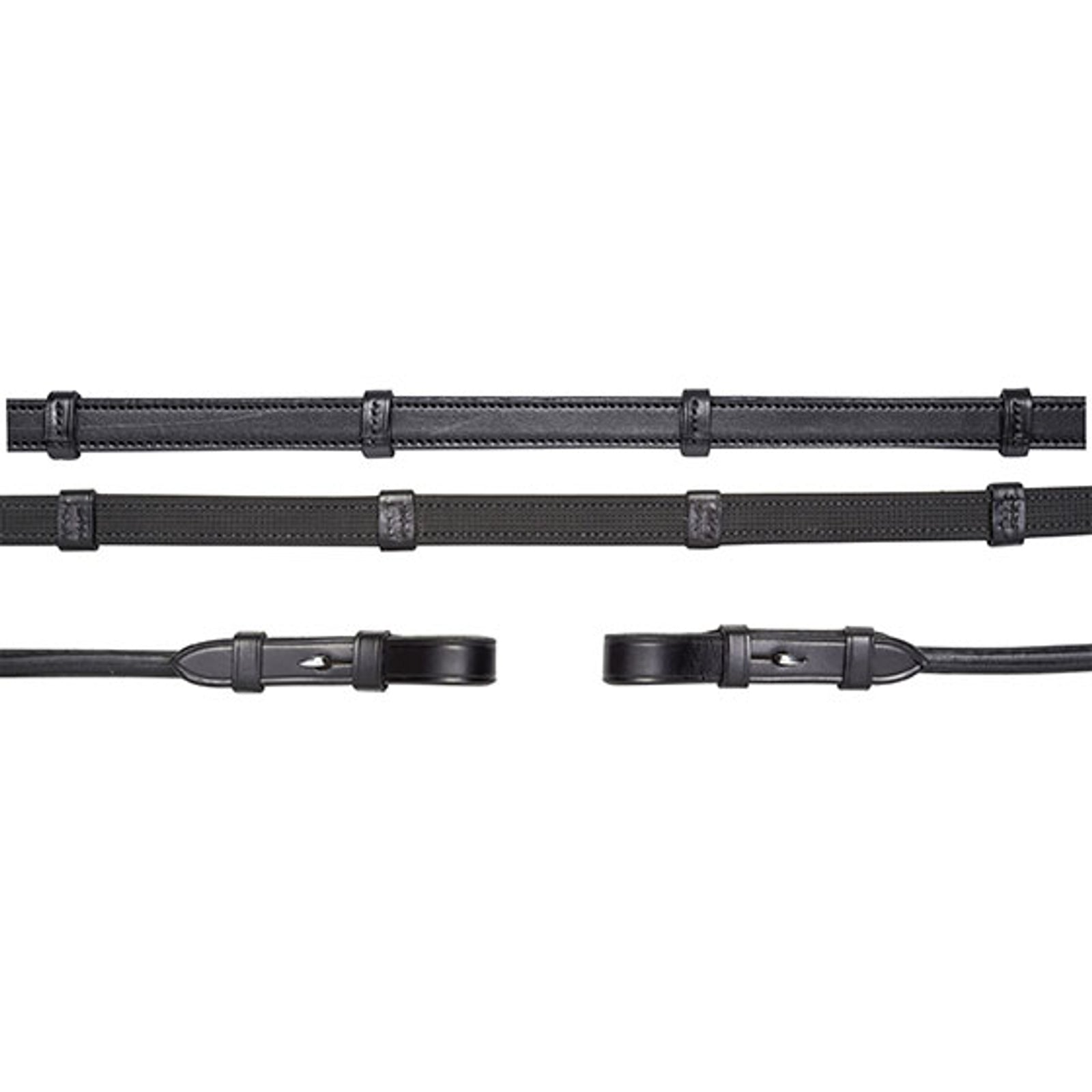 Schockemöhle Sports Reins,round,leather/rubber, Bridle reins round stiched Bridles & Reins