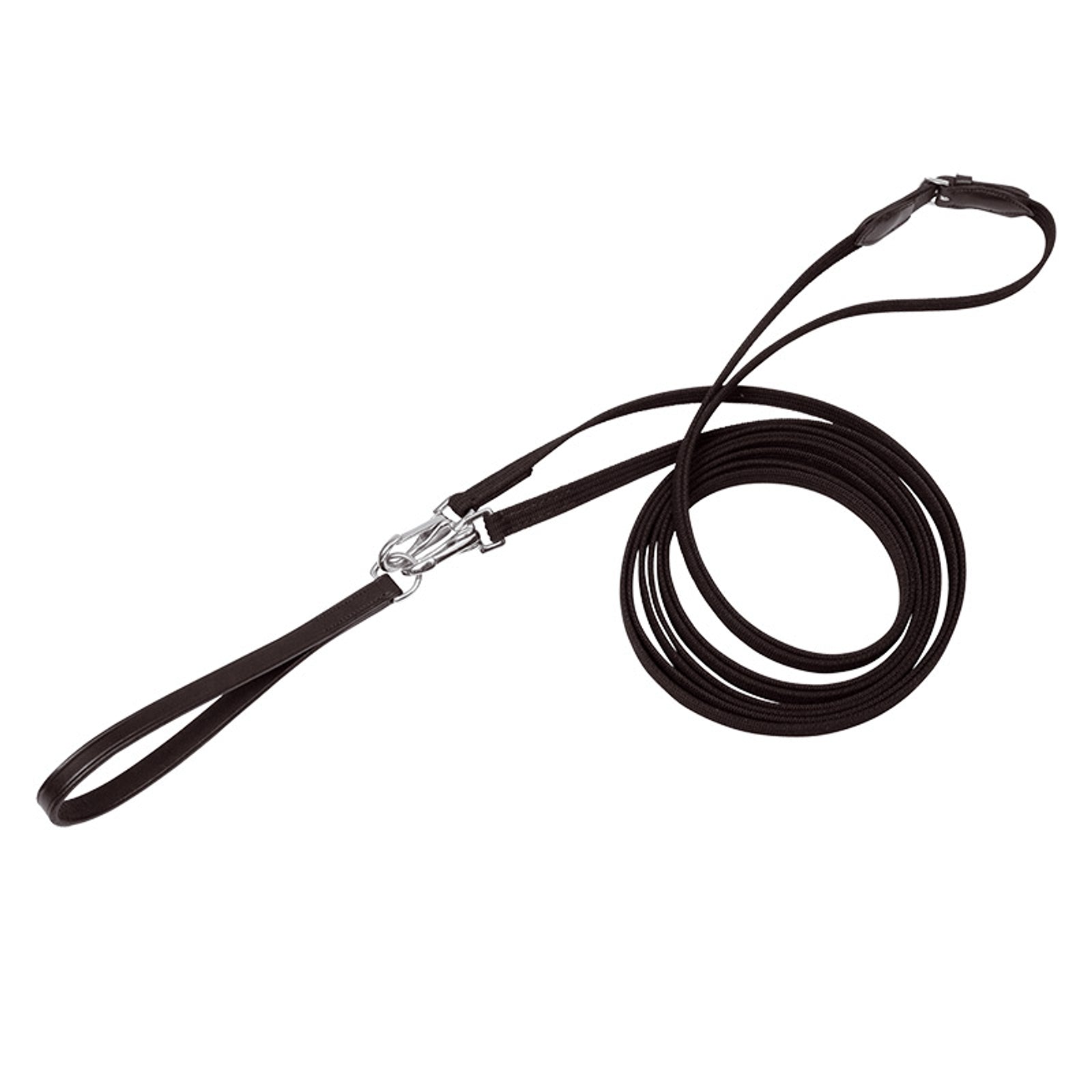 Kavalkade Webbed draw reins with leather loop Ogłowia i wodze