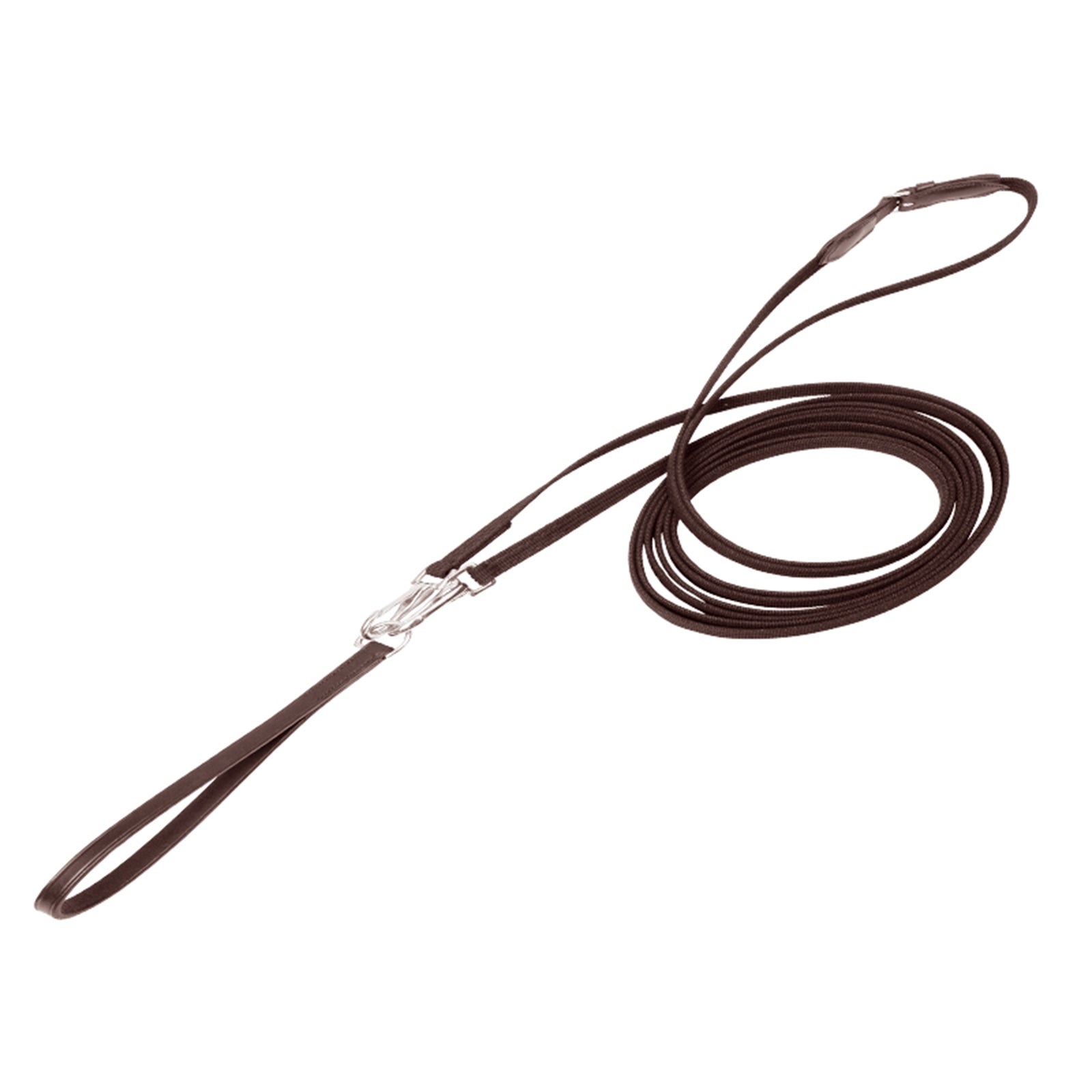 Kavalkade Webbed draw reins with leather loop Ogłowia i wodze