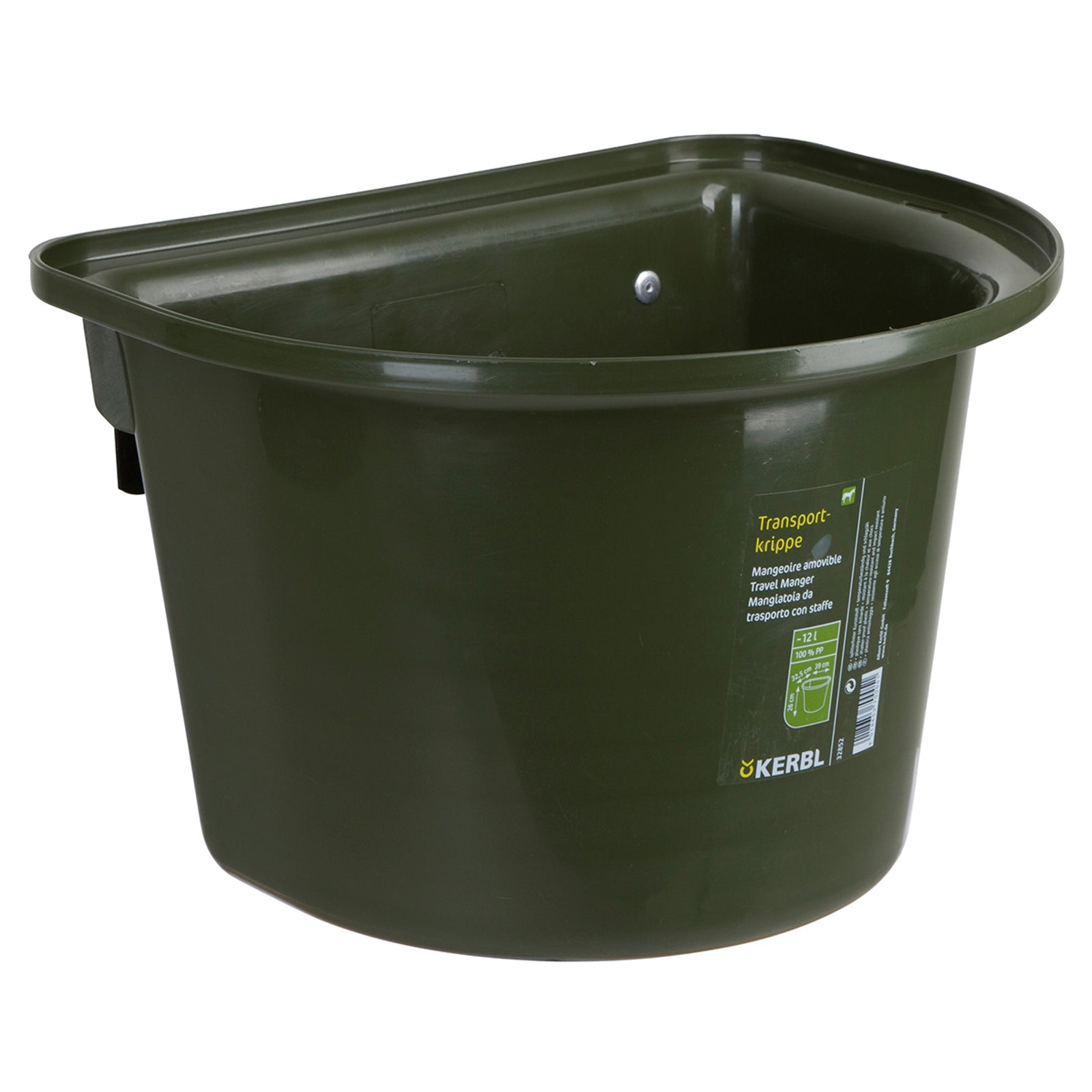 Kerbl Żłóbek podróżny 12 l, plastikowy z pałąkiem na haczyk Karmienie i pojenie