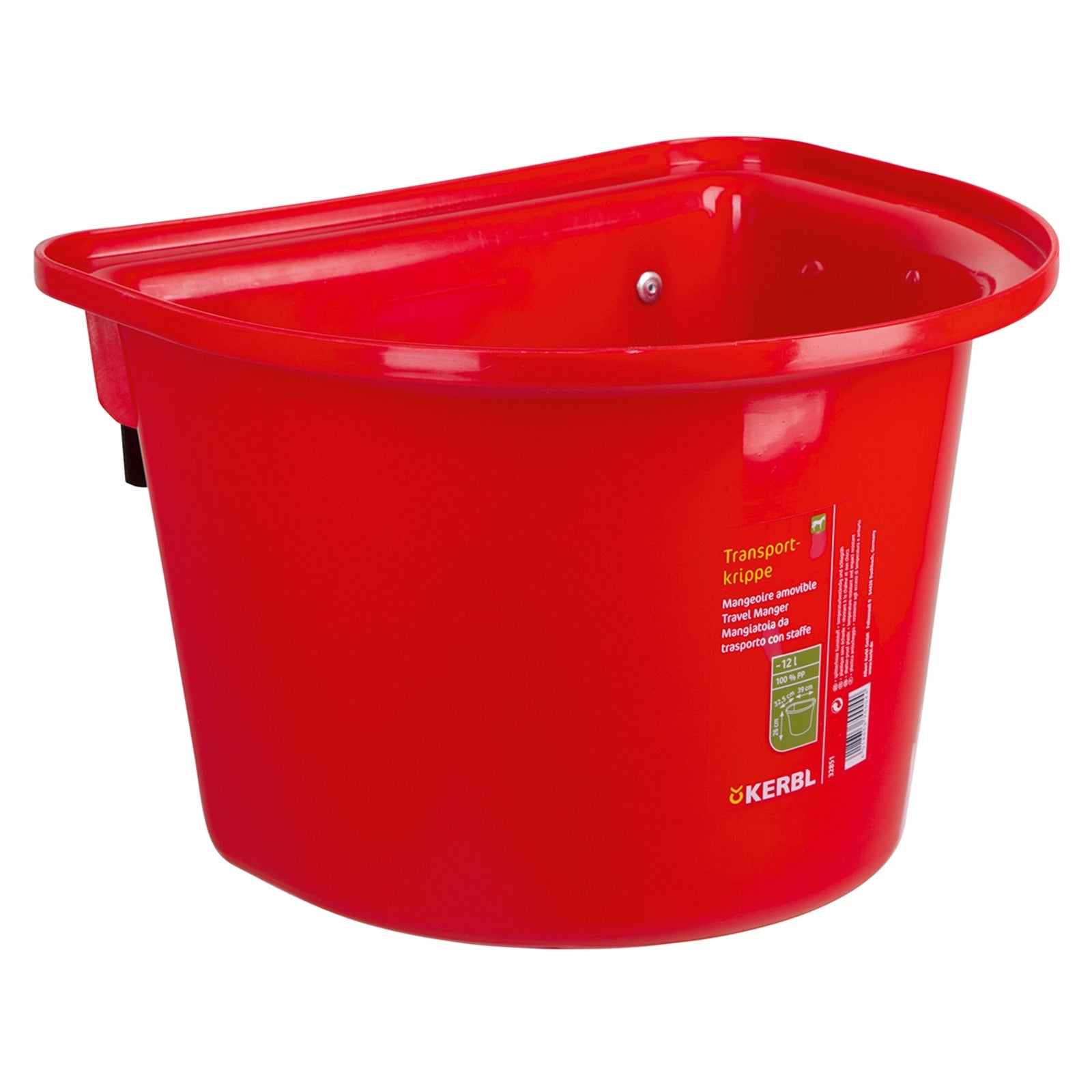 Kerbl Żłóbek podróżny 12 l, plastikowy z pałąkiem na haczyk Karmienie i pojenie