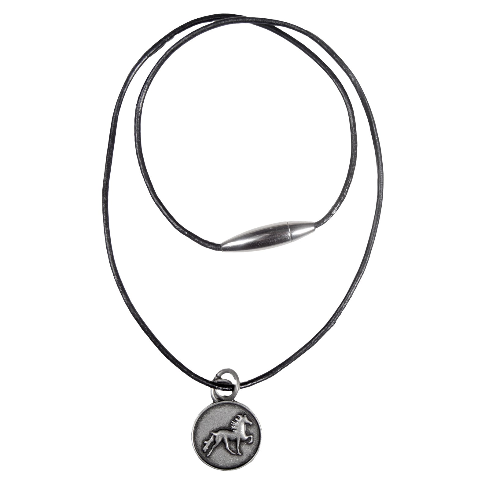 Karlslund Skórzany naszyjnik z rustykalnym islandzkim koniem Upominki