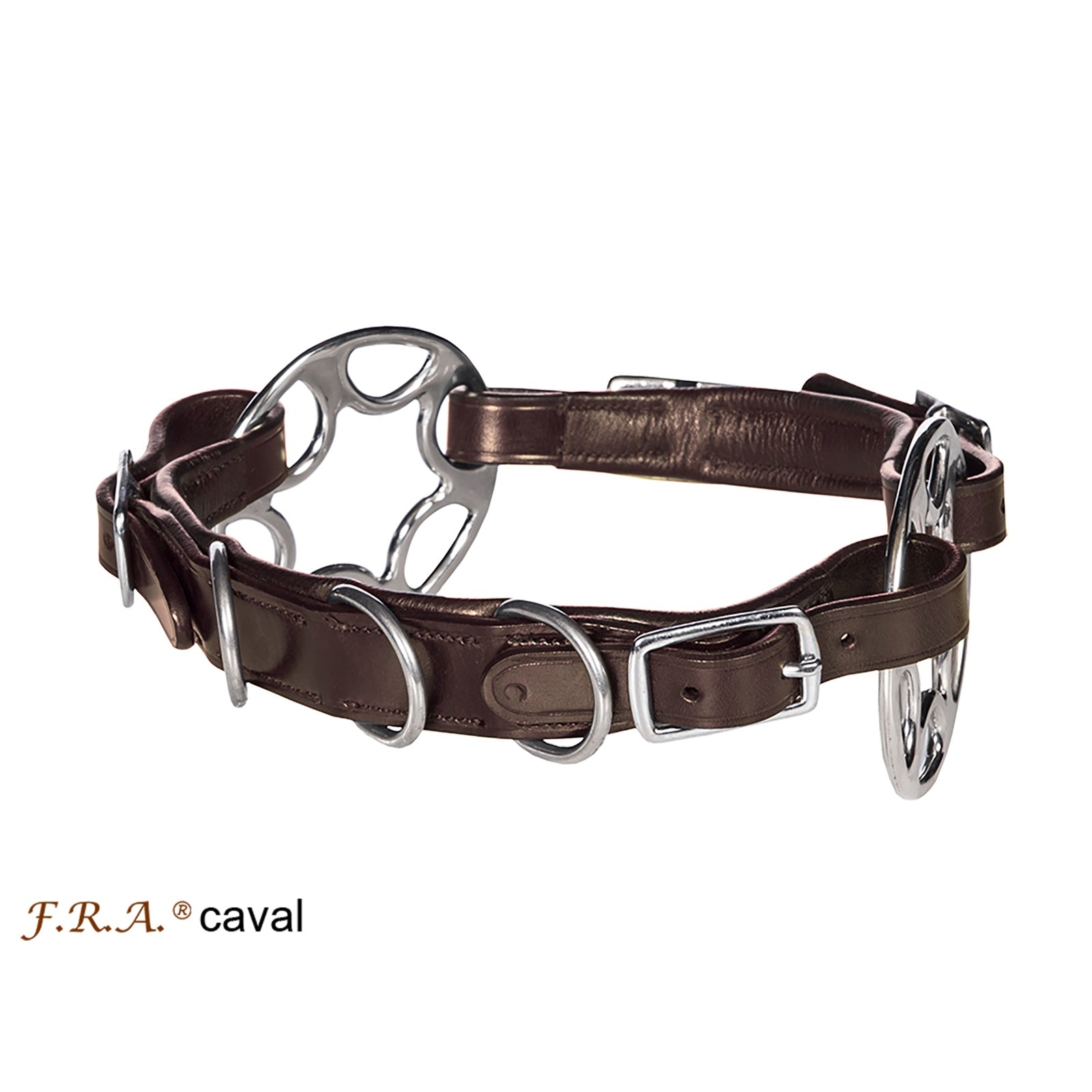 F.R.A. Freedom Riding Articles Caval Cavemore Noseband English Leather (Syst.2) w/ Scissors Bridles & Reins