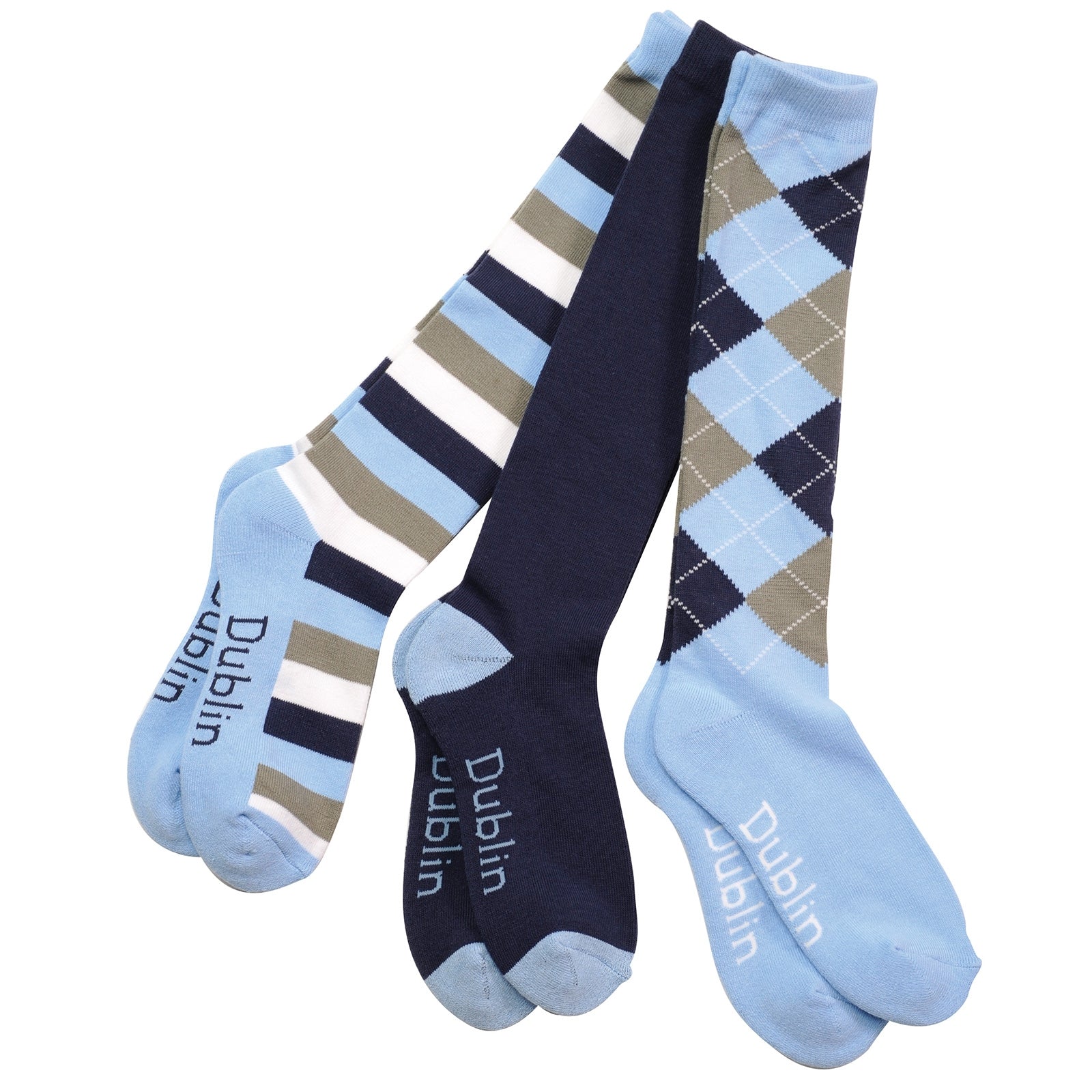 Dublin Socks 3 Pack/ 3 pattern Podkolanówki jeździeckie