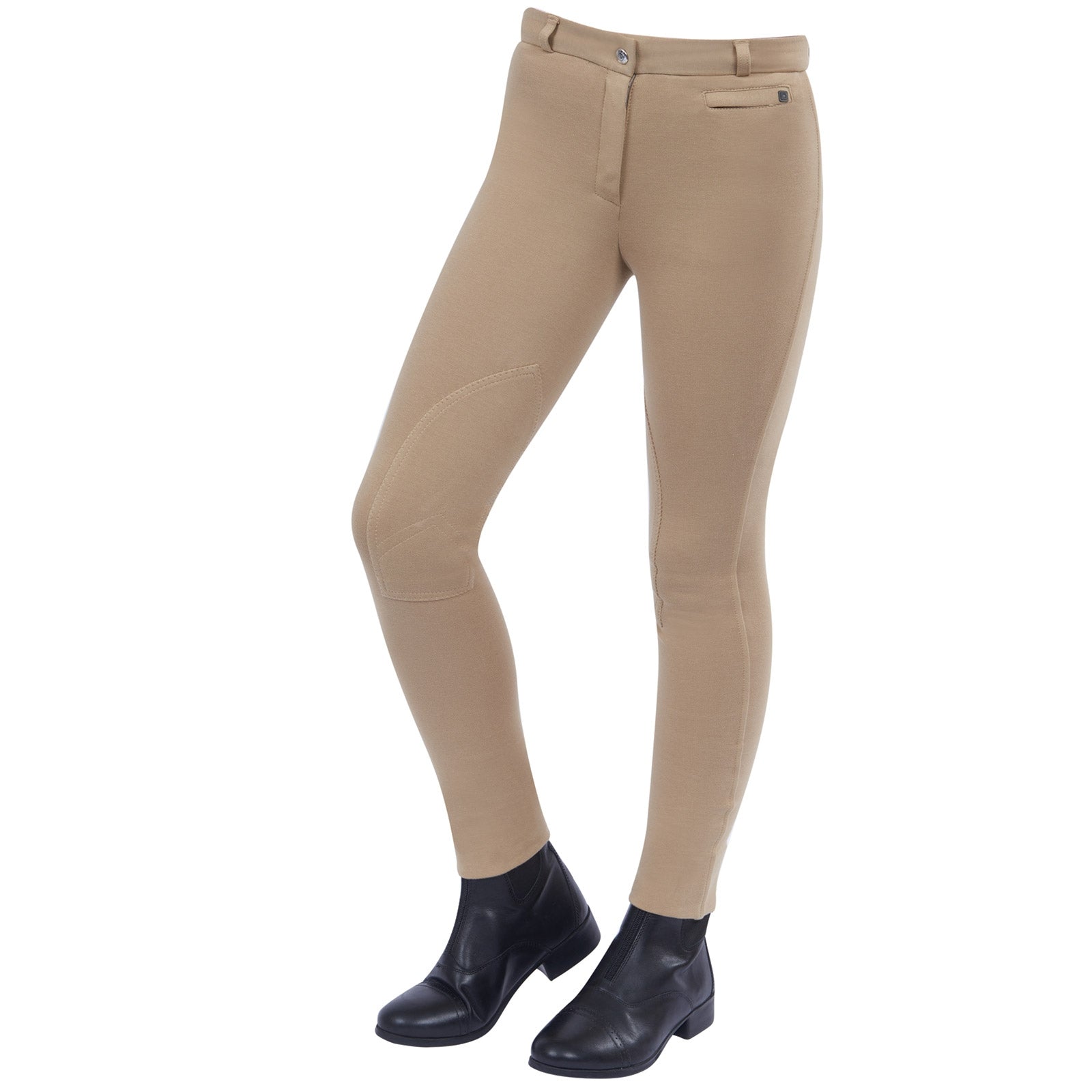 Dublin Supa-fit Zip Up Knee Patch Jodhpurs, Junior Odzież jeździecka dziecięca