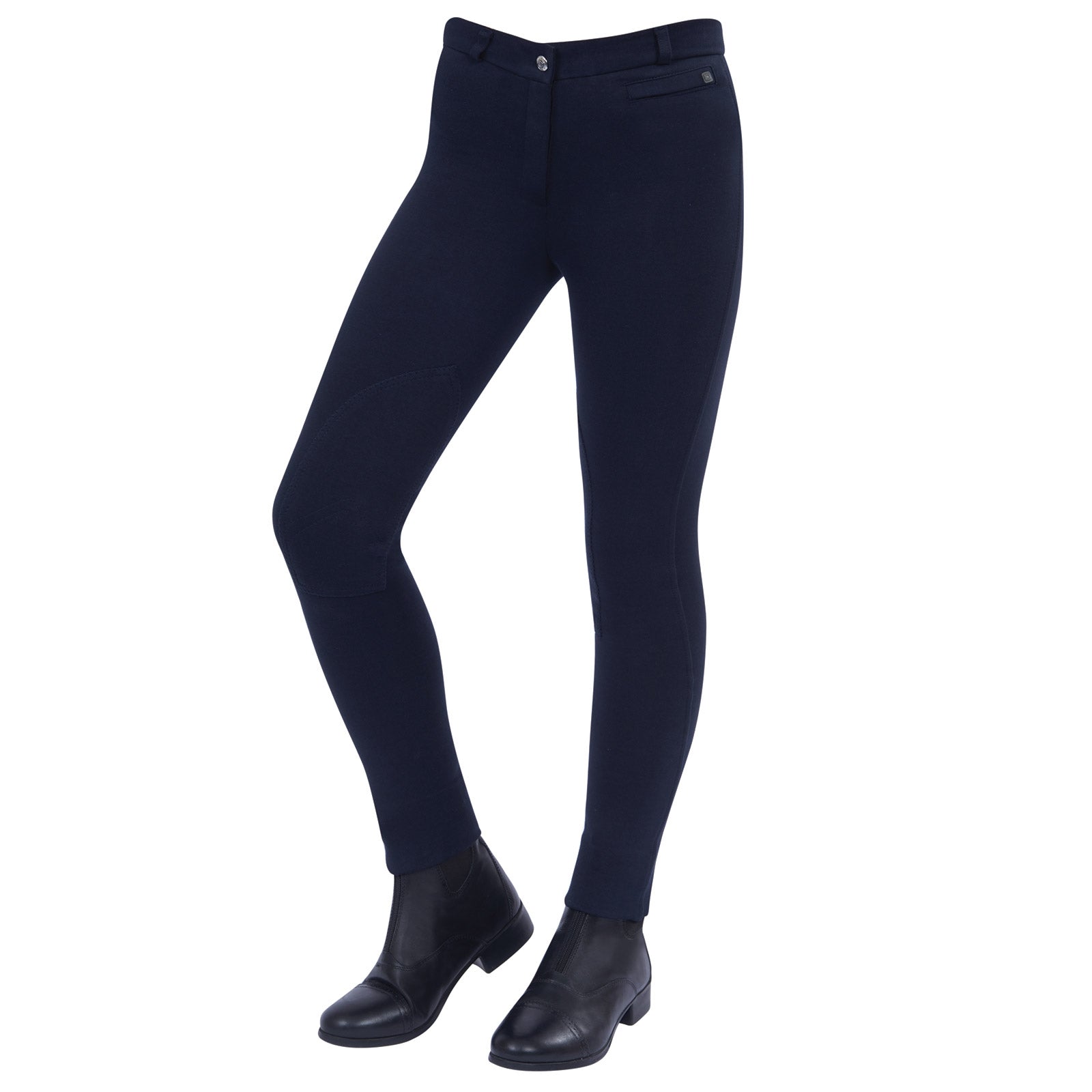 Dublin Supa-fit Zip Up Knee Patch Jodhpurs, Junior Odzież jeździecka dziecięca