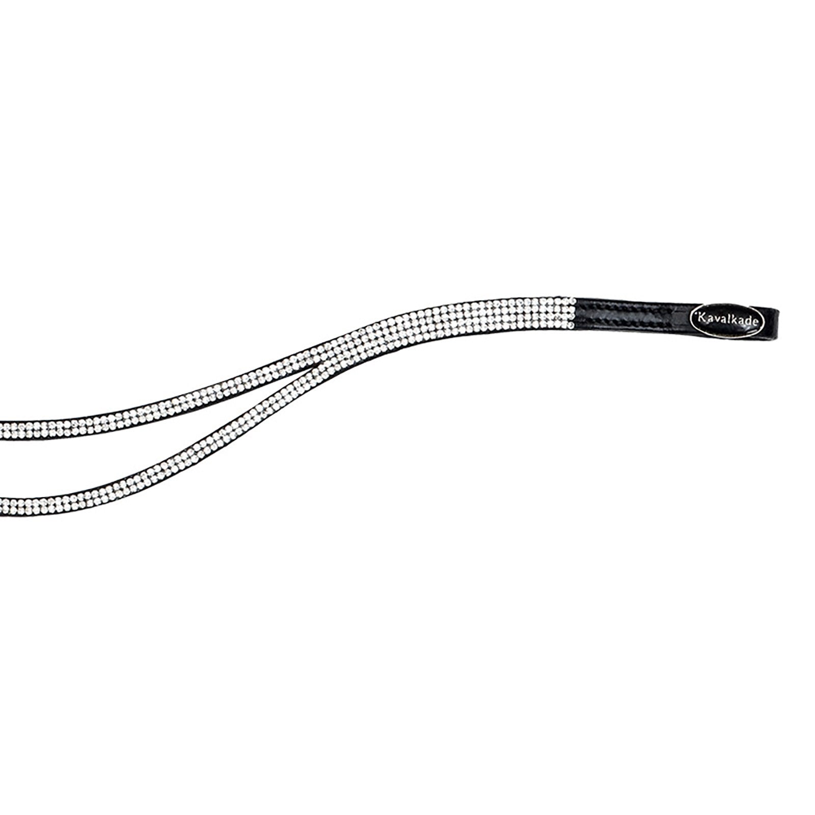 Kavalkade Browband Duo Slim, two split arches w/ grey rhinestones Ogłowia i wodze