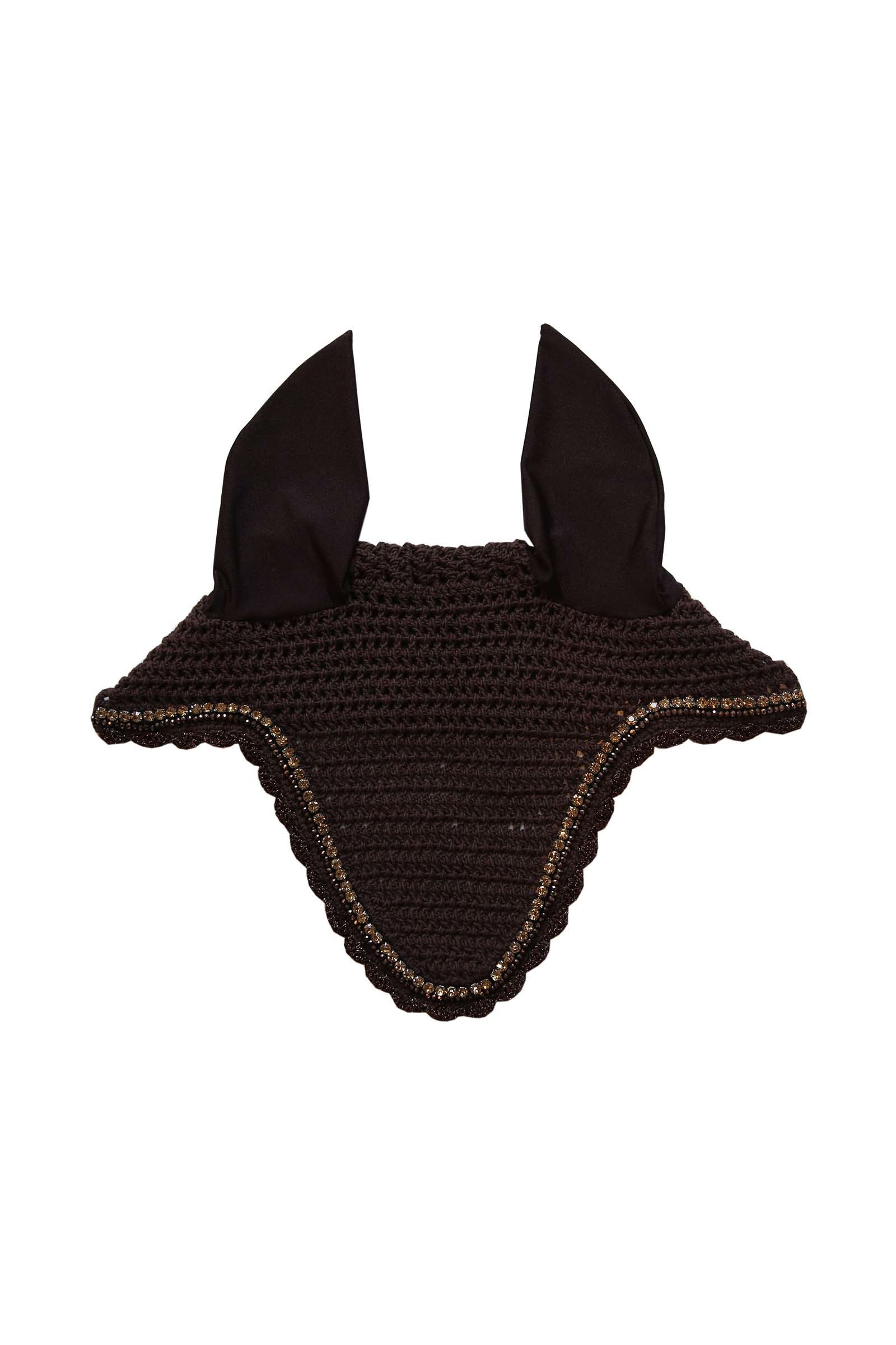 Kentucky Horsewear Nauszniki długie, wyciszające, z cyrkoniami i perełkami Fly Veil Long Stone & Pearl Soundless Czapraki