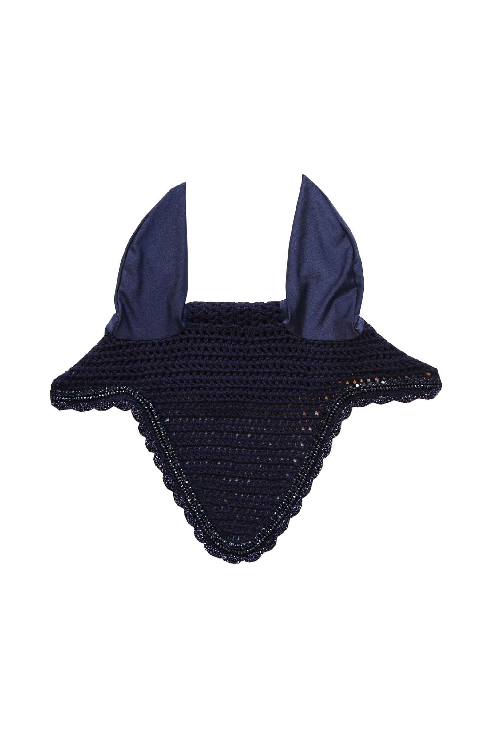 Kentucky Horsewear Nauszniki długie, wyciszające, z cyrkoniami i perełkami Fly Veil Long Stone & Pearl Soundless Czapraki