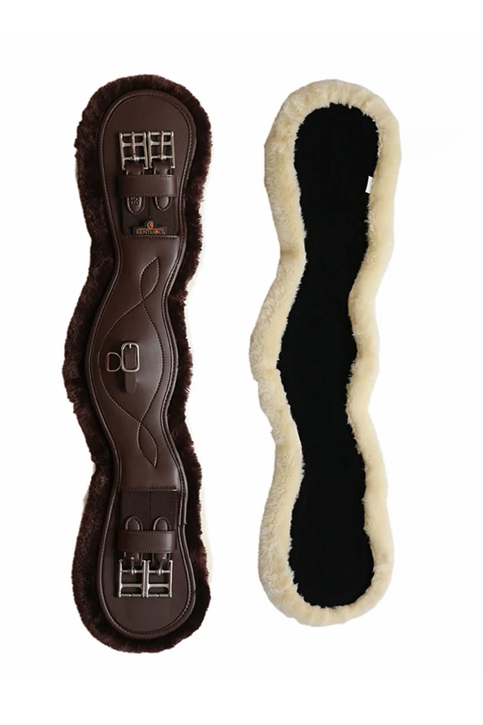 Kentucky Horsewear Popręg anatomiczny, krótki, podszyty wełną owczą Sheepskin Siodła i popręgi
