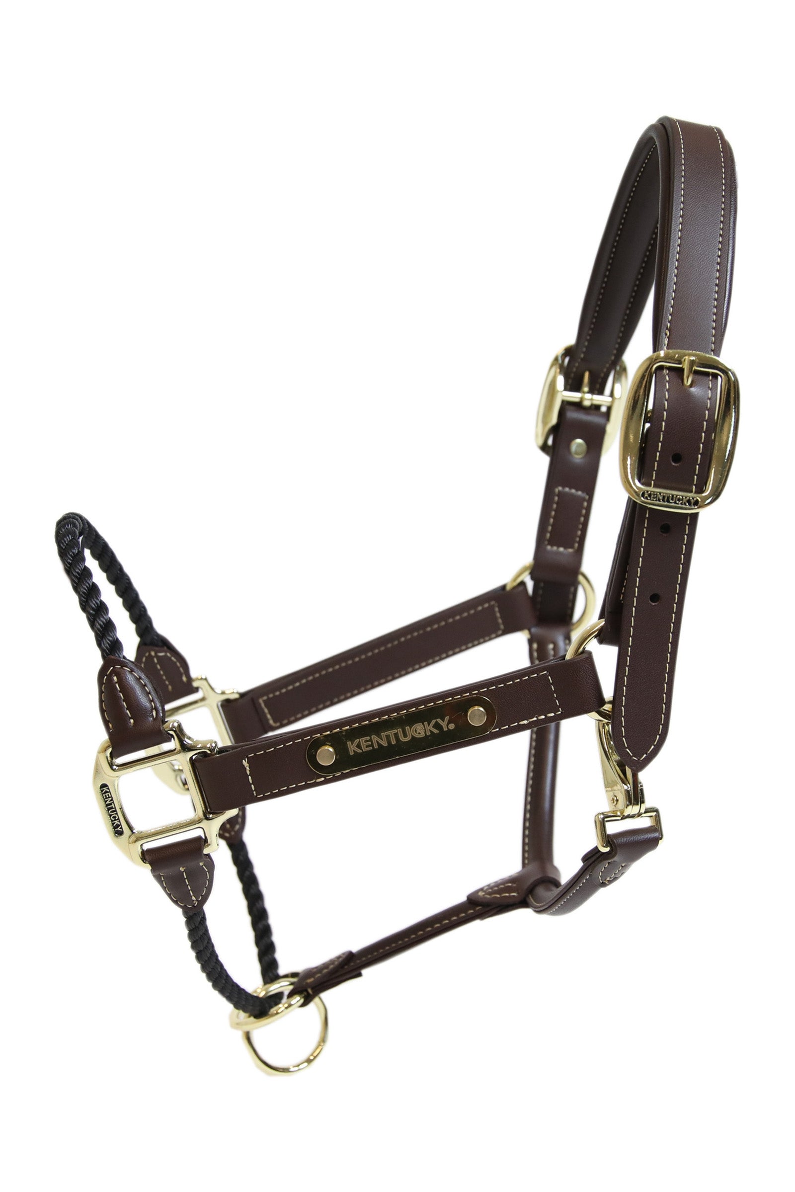 Kentucky Horsewear skórzany kantar z liną Kantary i uwiązy