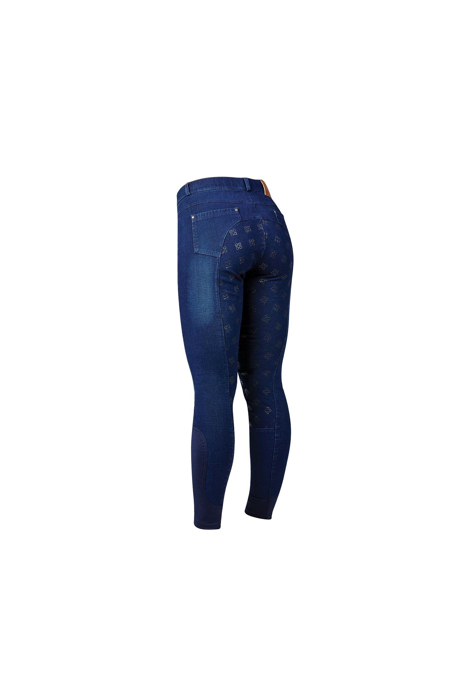 Dublin Shona Damskie bryczesy denimowe z pełnym lejem silikonowym Womens Breeches