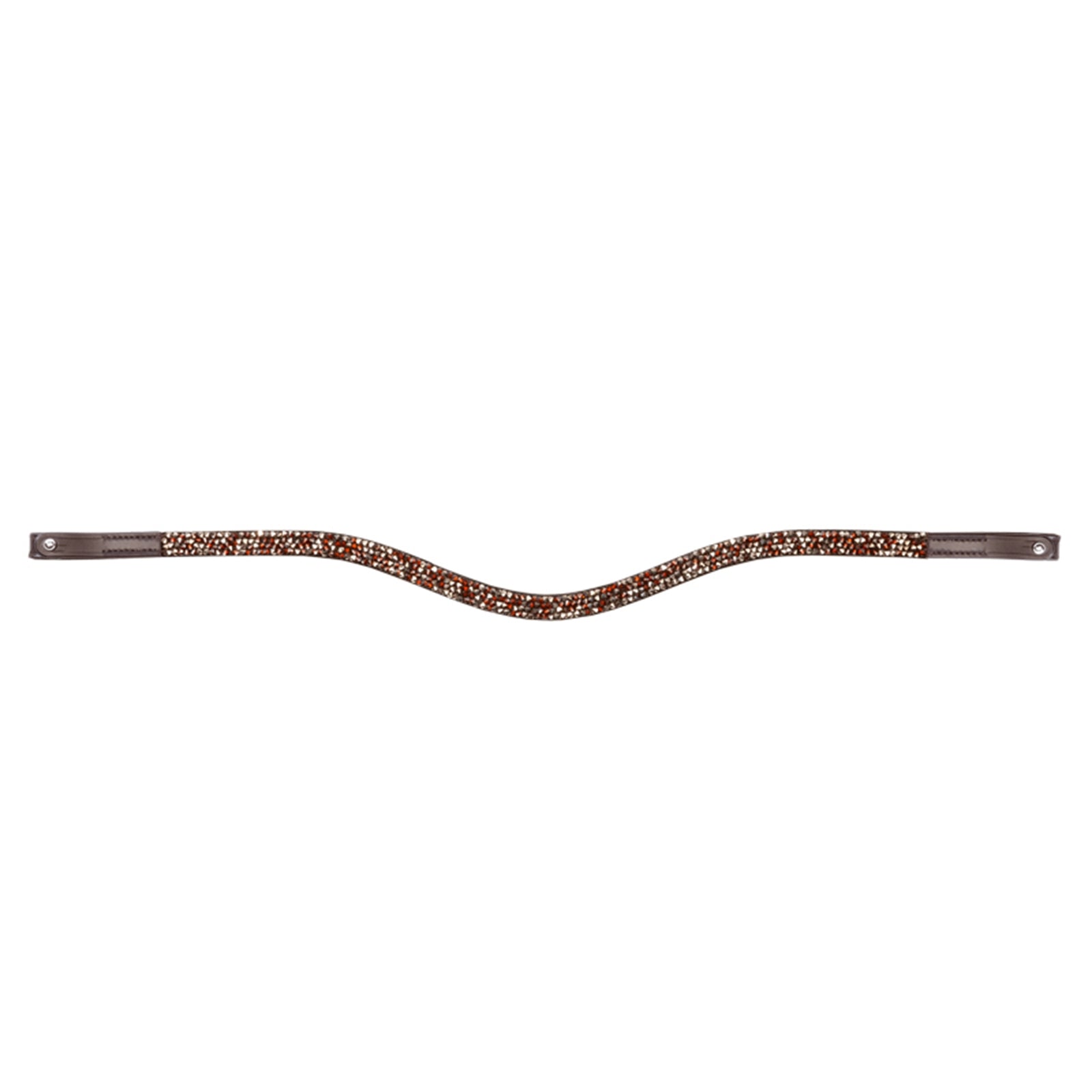 Kavalkade Button Coffee Browband Ogłowia i wodze