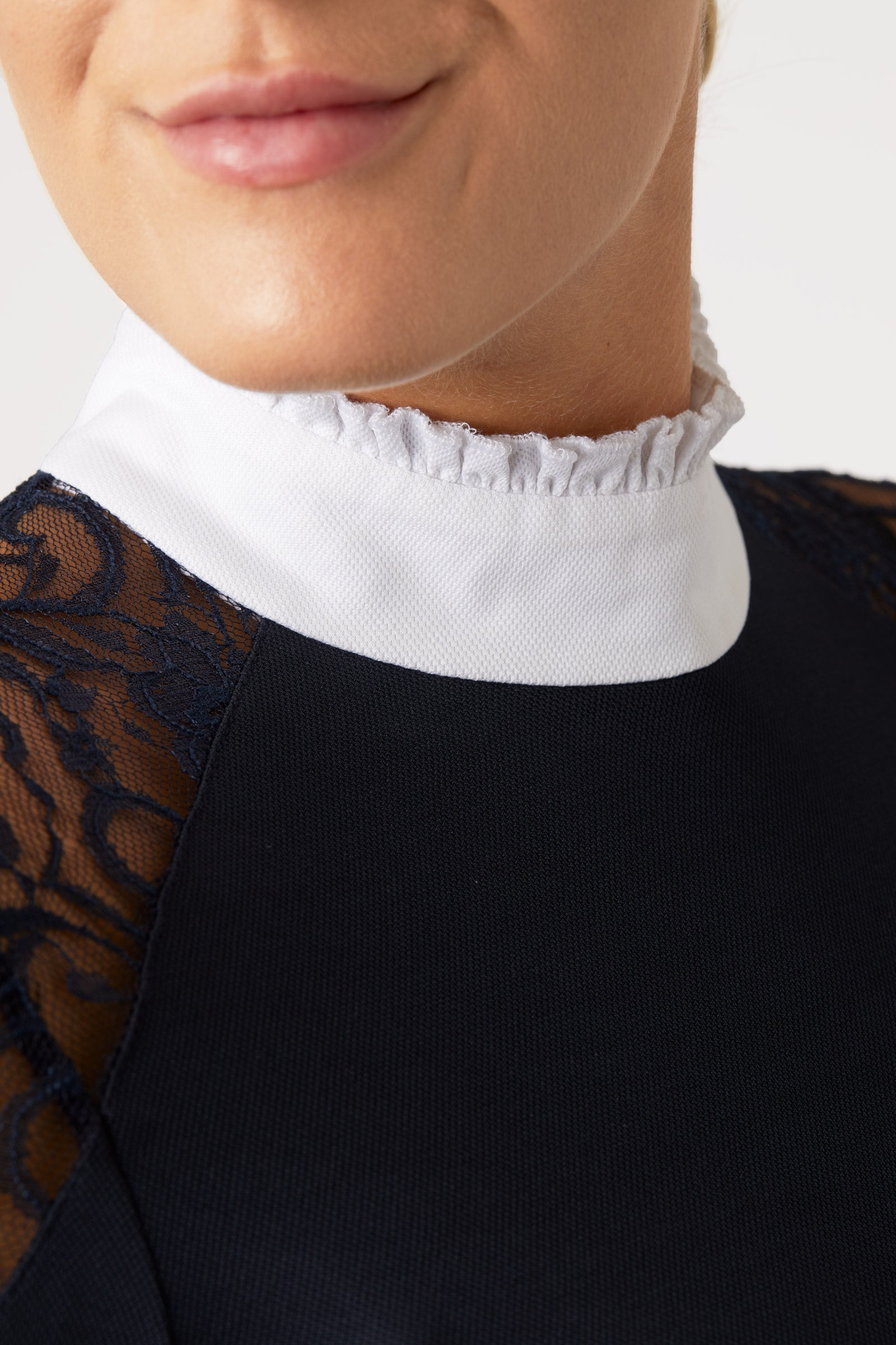 Horze Sylvie Women's Long Sleeve Lace Show Shirt Women’s Riding Clothing