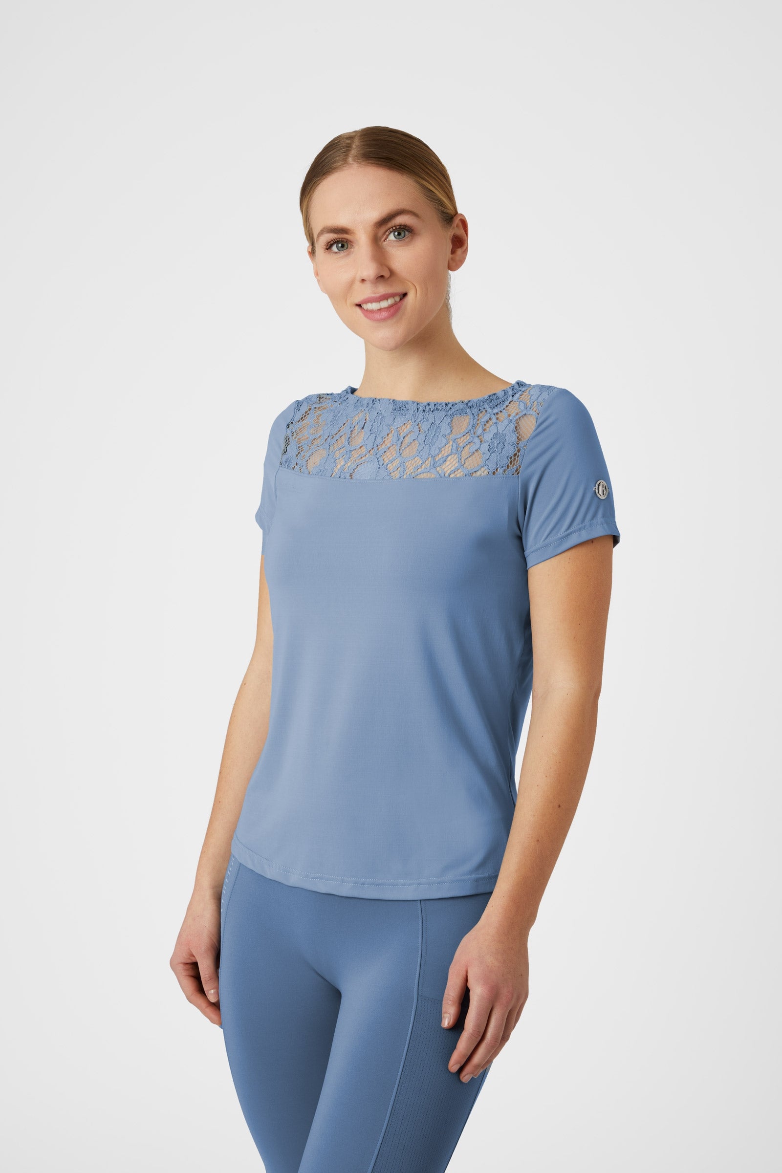 B Vertigo Natalia Damski t-shirt z koronkowym wykończeniem Odzież jeździecka damska