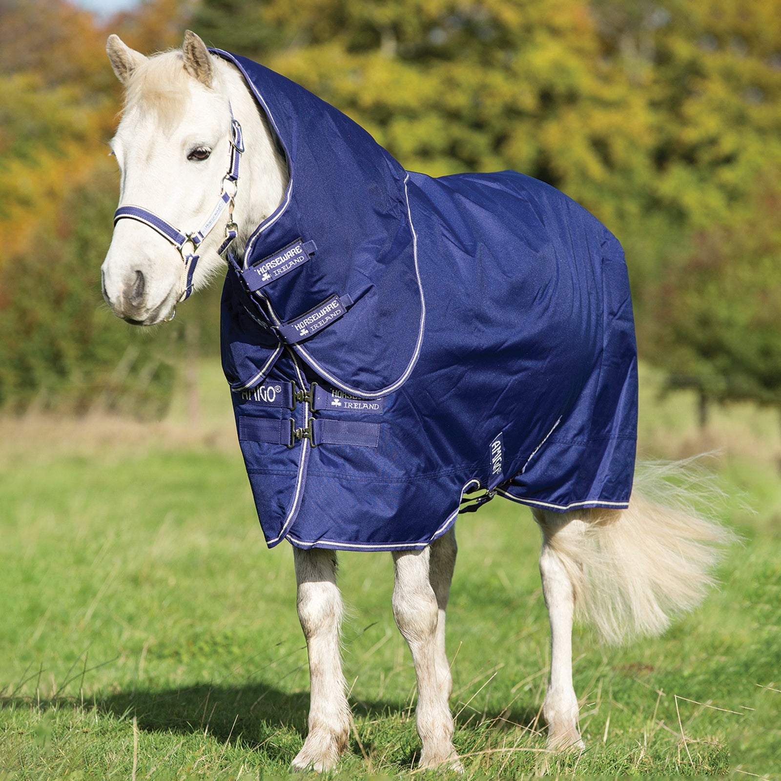 Horseware Derka padokowa dla kuca Amigo Hero 900 Plus Pony z odpinanym kapturem, 200 g Derki