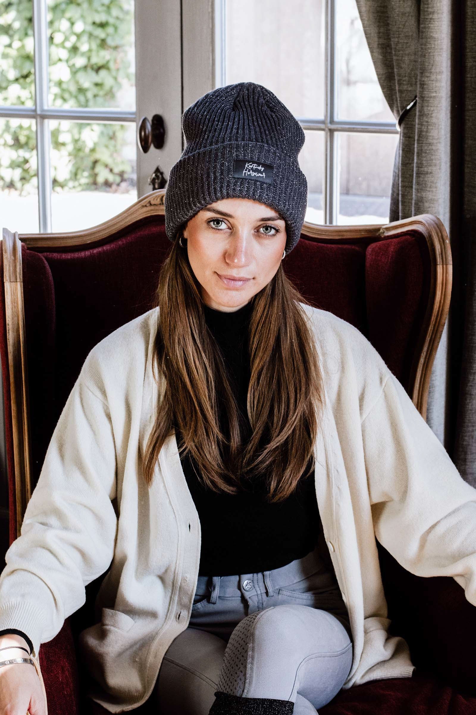 Kentucky Horsewear Czapka z połyskliwej dzianiny Akcesoria