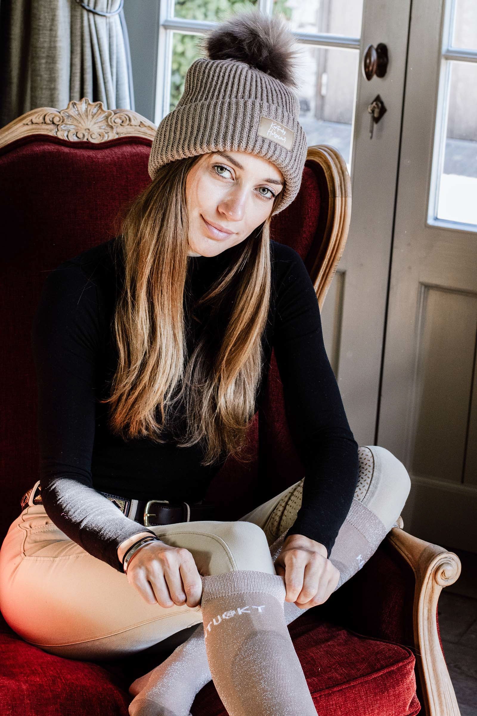 Kentucky Horsewear Czapka z pomponem Akcesoria