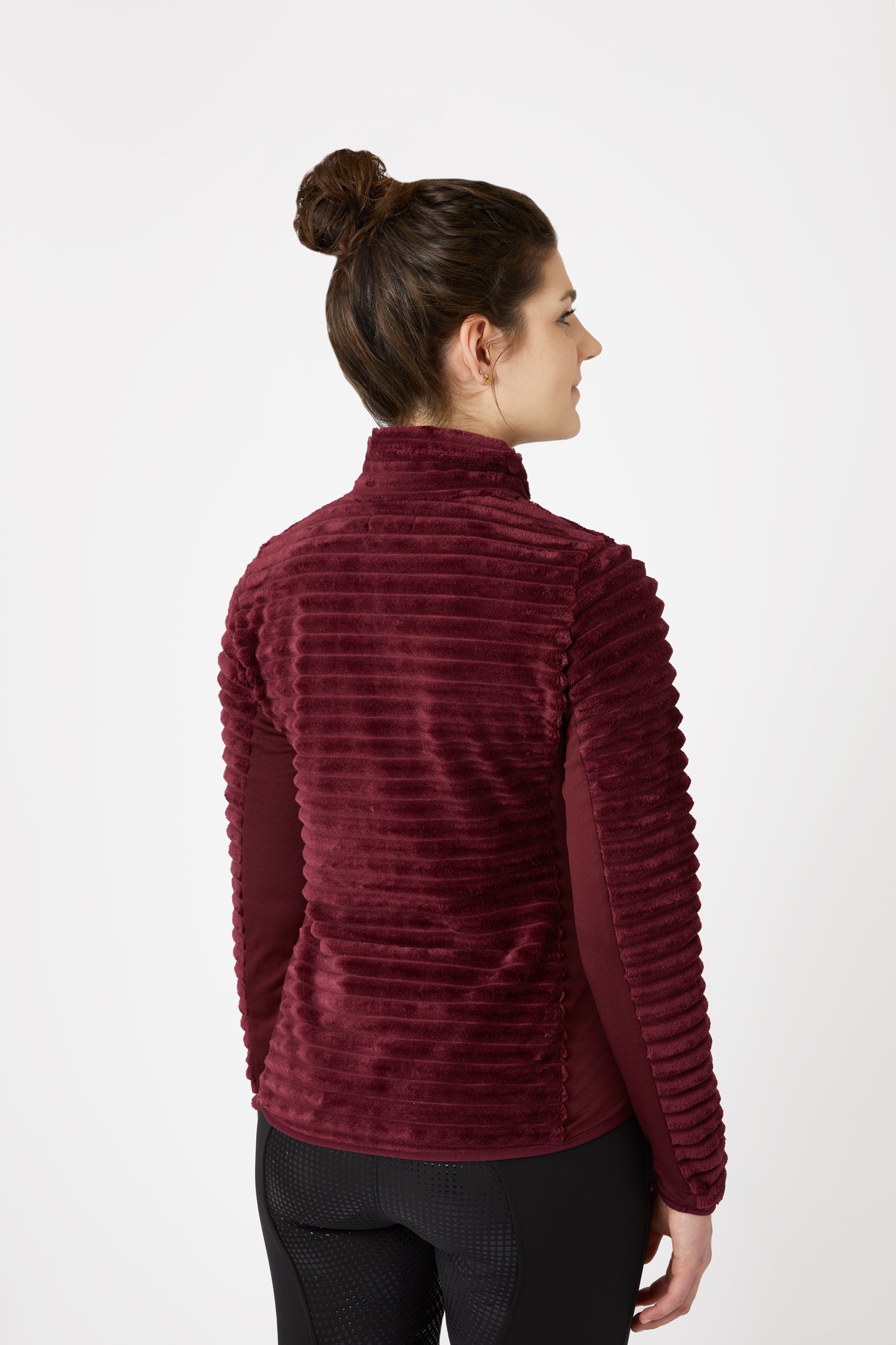 Horze Della Women's Striped Fleece Riding Riding Jacket Women’s Riding Clothing