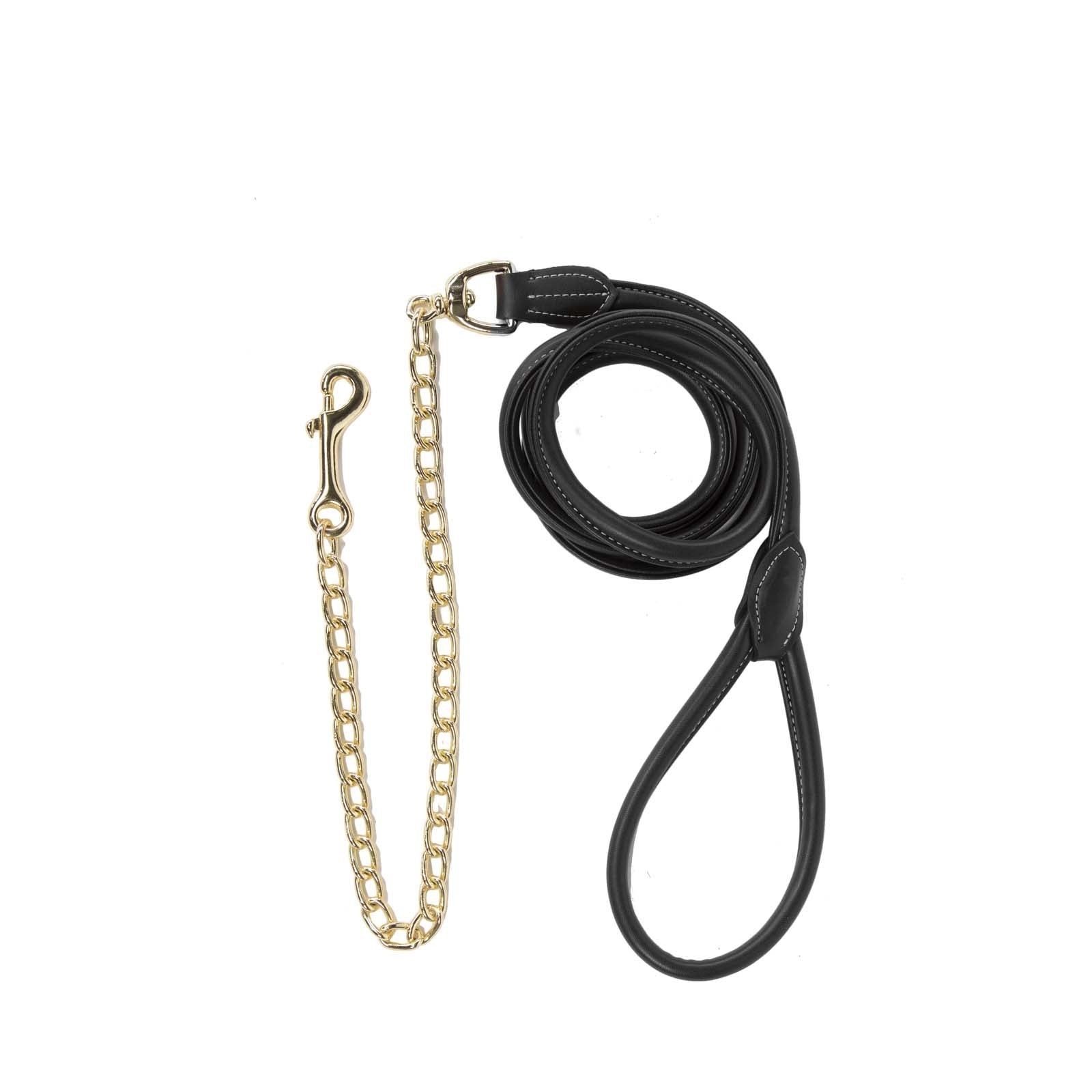 Kentucky Horsewear Leather Chain Lead Halters & Leads