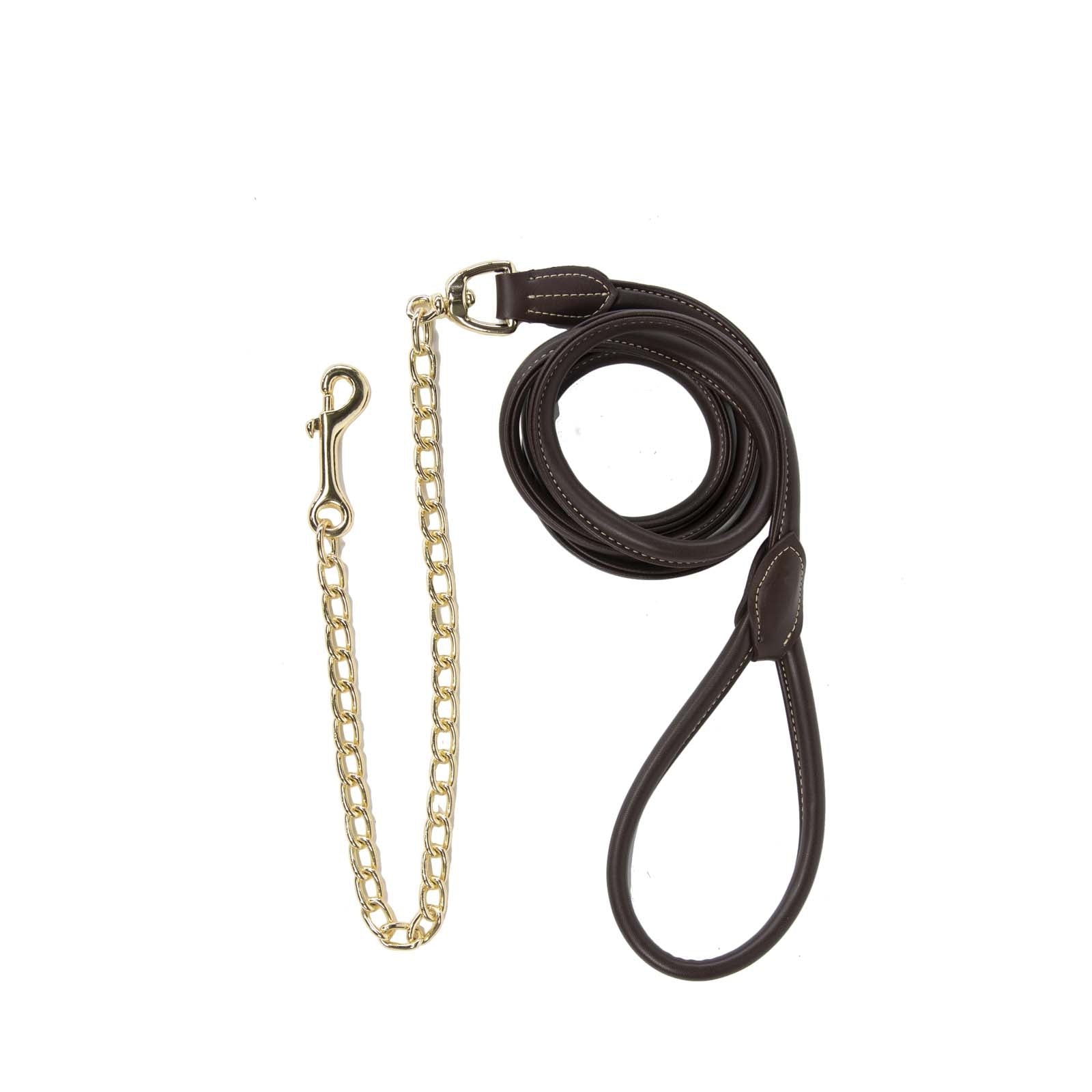 Kentucky Horsewear Skórzany uwiąz z łańcuszkiem Kantary i uwiązy