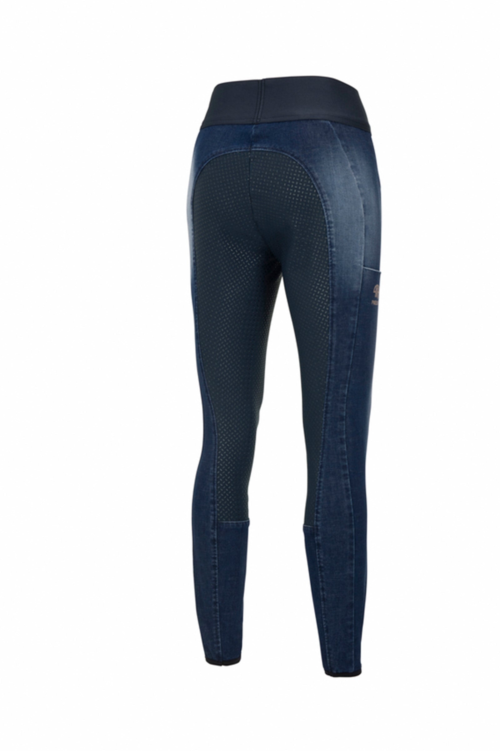 Pikeur Rosa Damskie denimowe legginsy jeździeckie z pełnym lejem Womens Breeches
