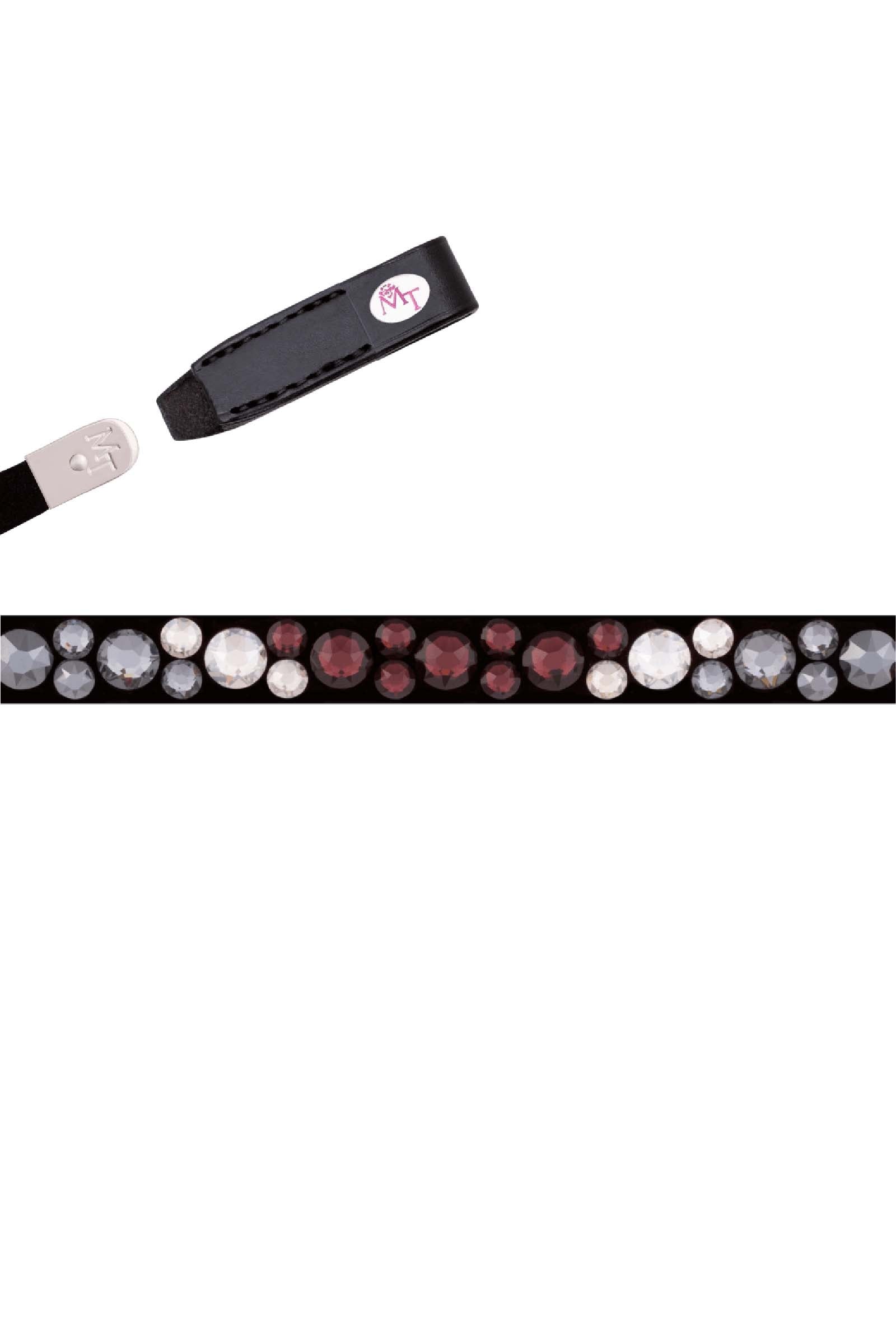 MagicTack Magic Tack Burgundy Black By Lia & Alfi Bling Classic Naczółek Ogłowia i wodze
