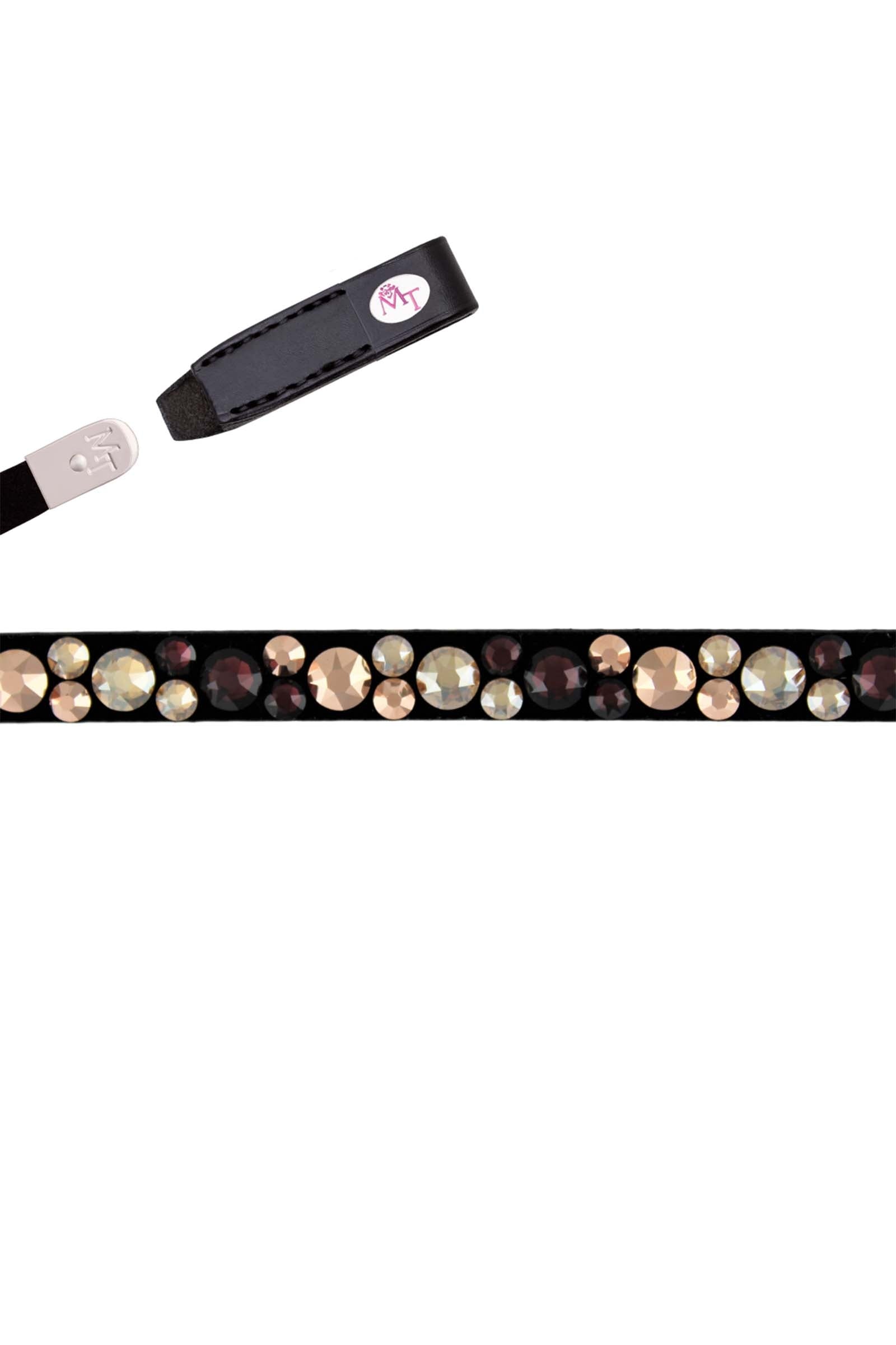 MagicTack Magic Tack Crystal Merlot Gold Bling Classic Naczółek Ogłowia i wodze