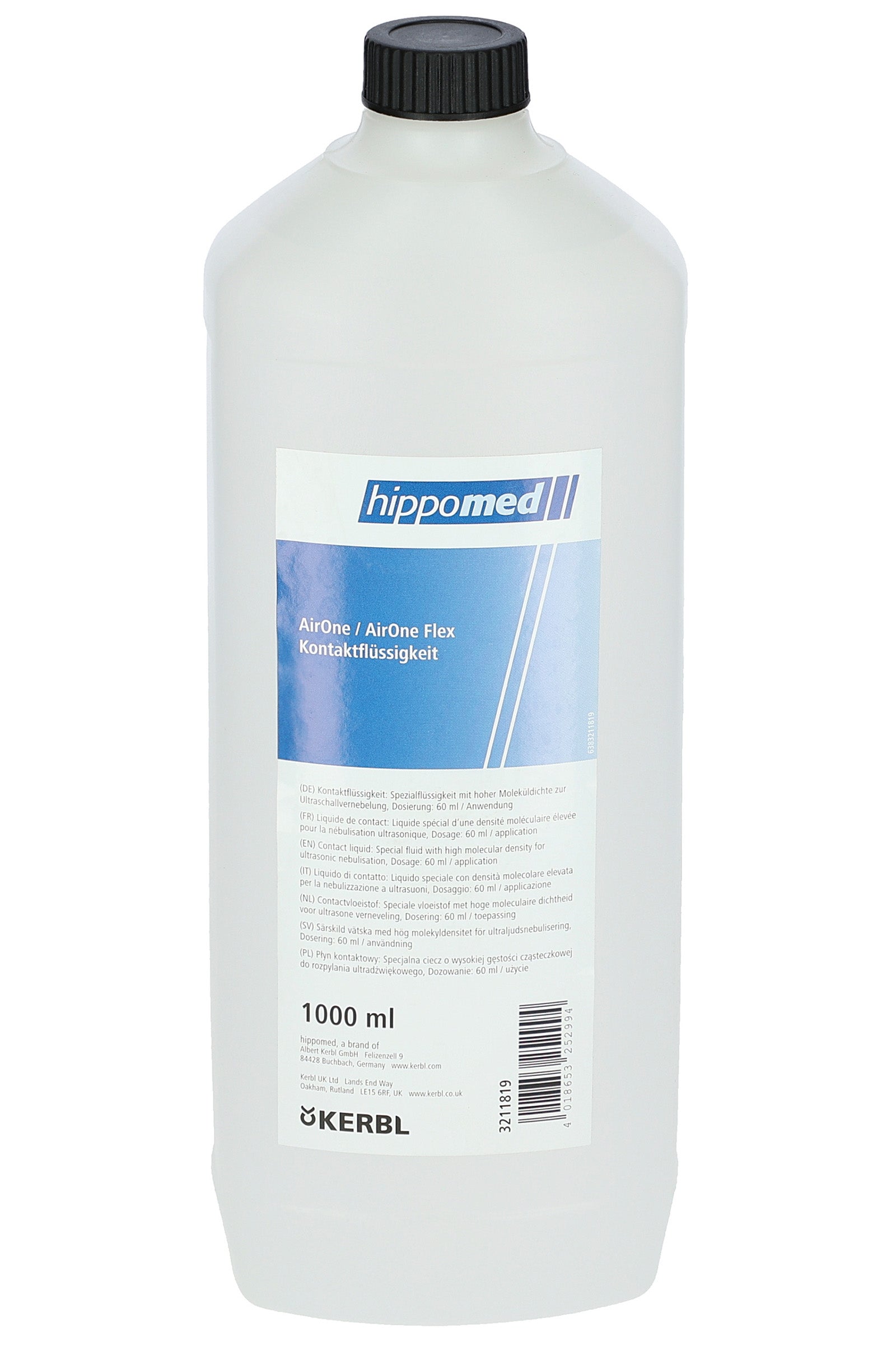 Hippomed Płyn kontaktowy do inhalatora AirOne, 1000 ml Zdrowie