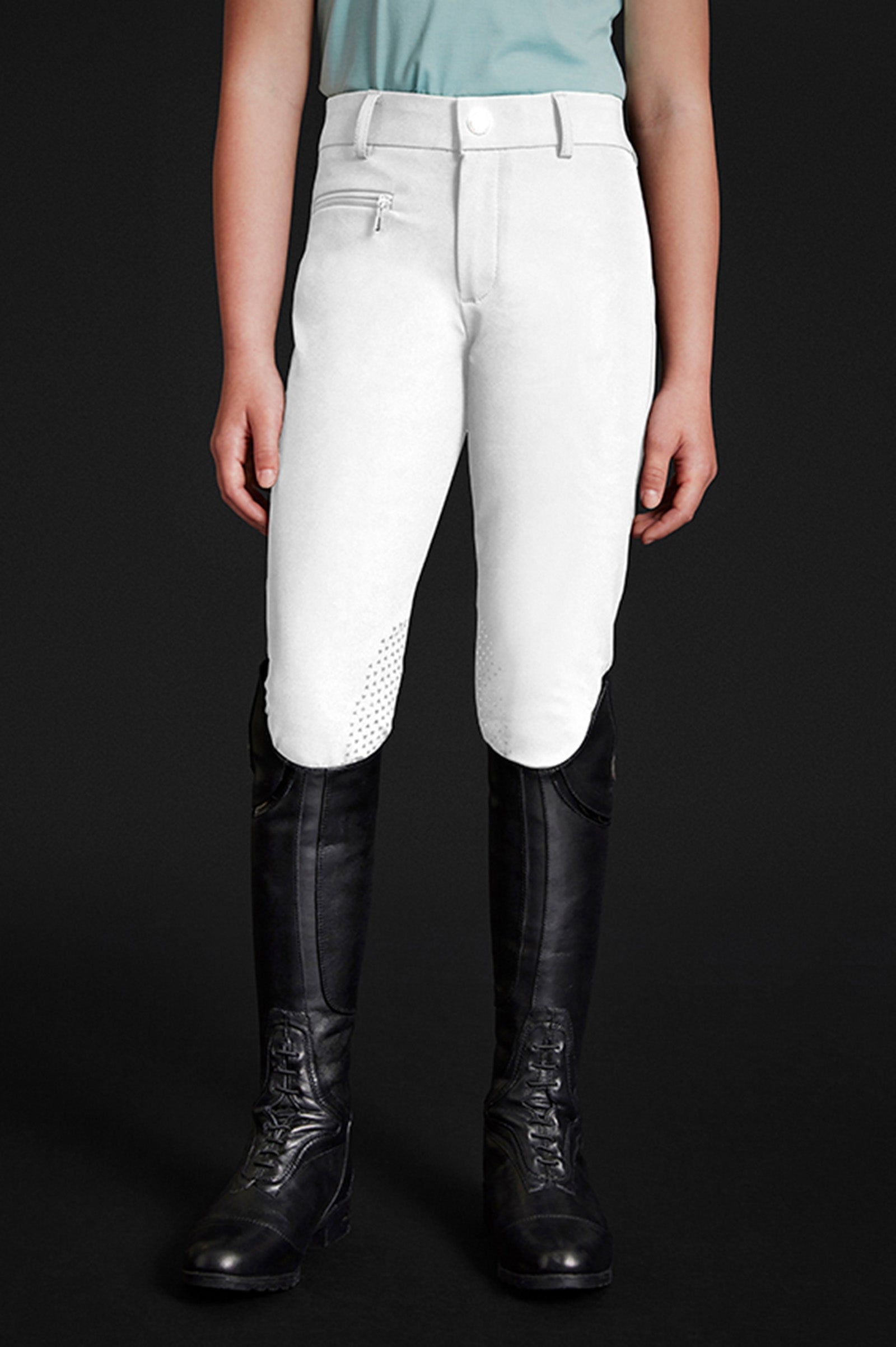 Mountain Horse Crown Dziecięce bryczesy z lejem kolanowym Odzież jeździecka dziecięca