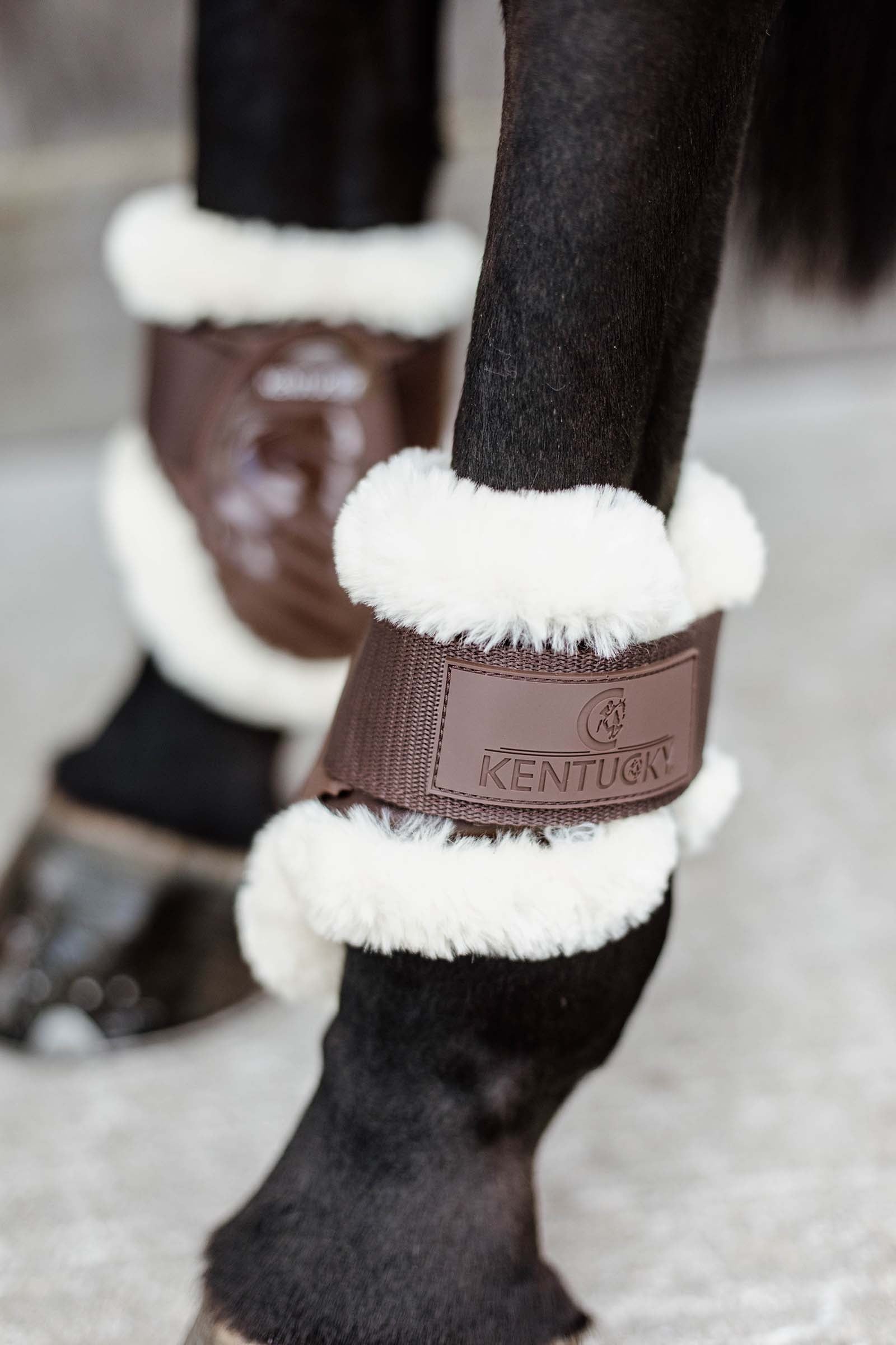 Kentucky Horsewear Vegan Sheepskin Young Horse Fetlock Boots Leg Protection & Hoof Protection for Horses